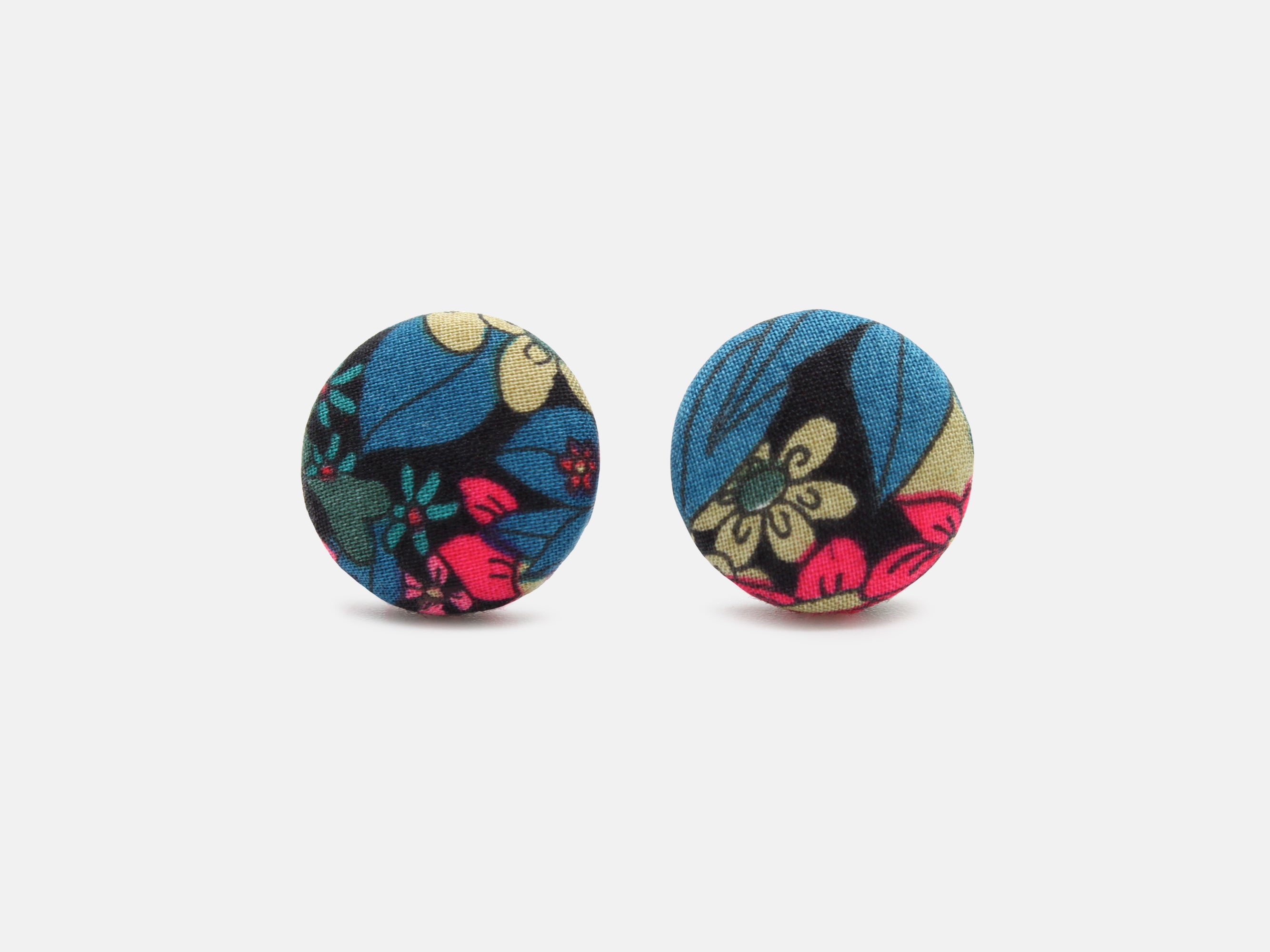 Bunny Bosworth Button Stud Earrings - Liberty London Ciara C Print | Holme & Moss