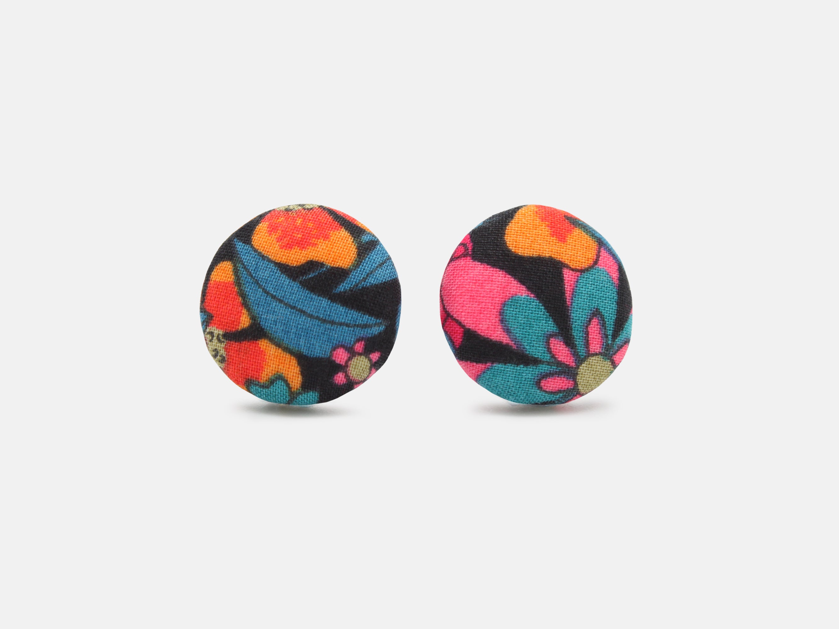 Bunny Bosworth Button Stud Earrings - Liberty London Ciara C Print | Holme & Moss