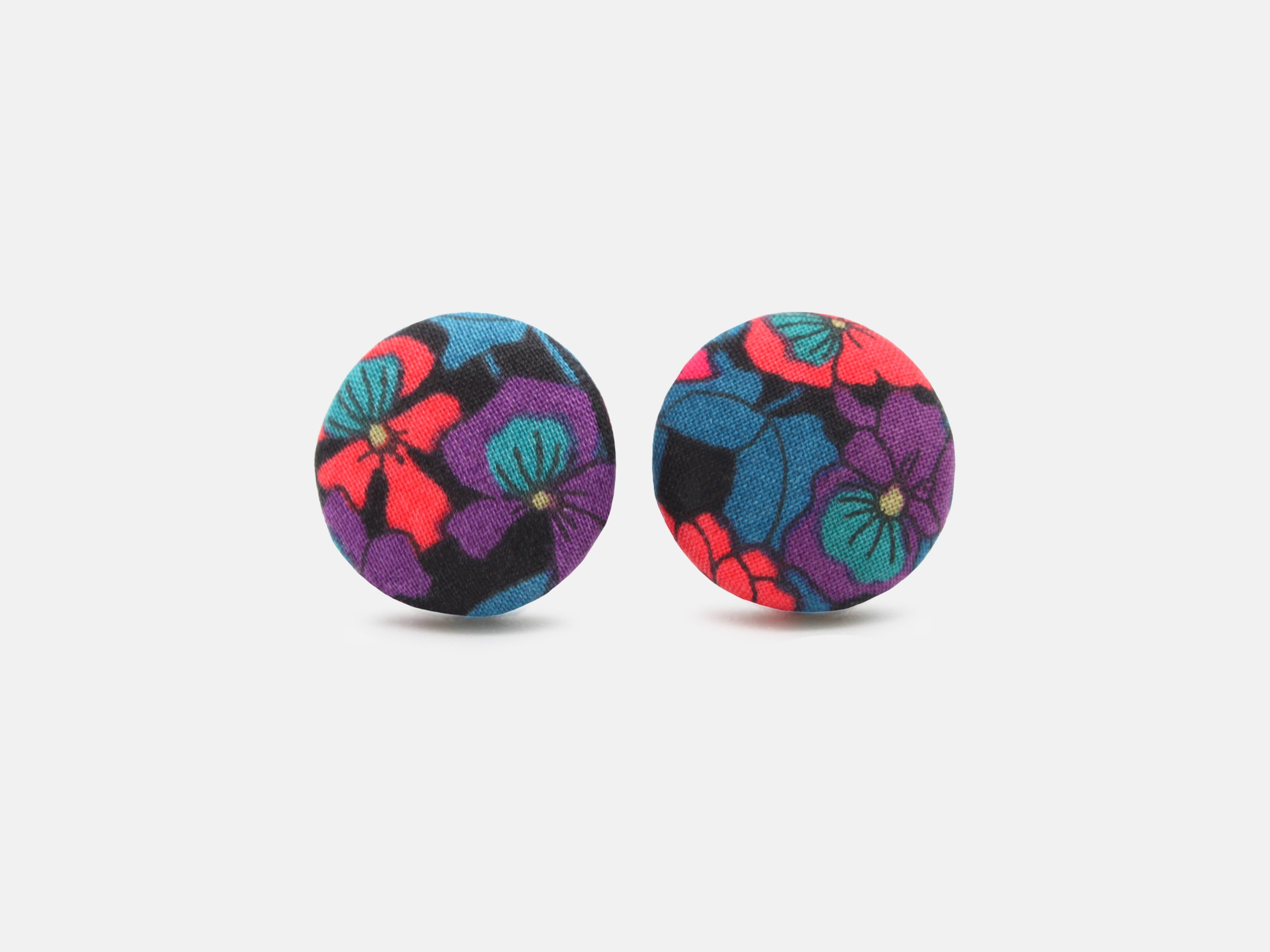 Bunny Bosworth Button Stud Earrings - Liberty London Ciara C Print | Holme & Moss