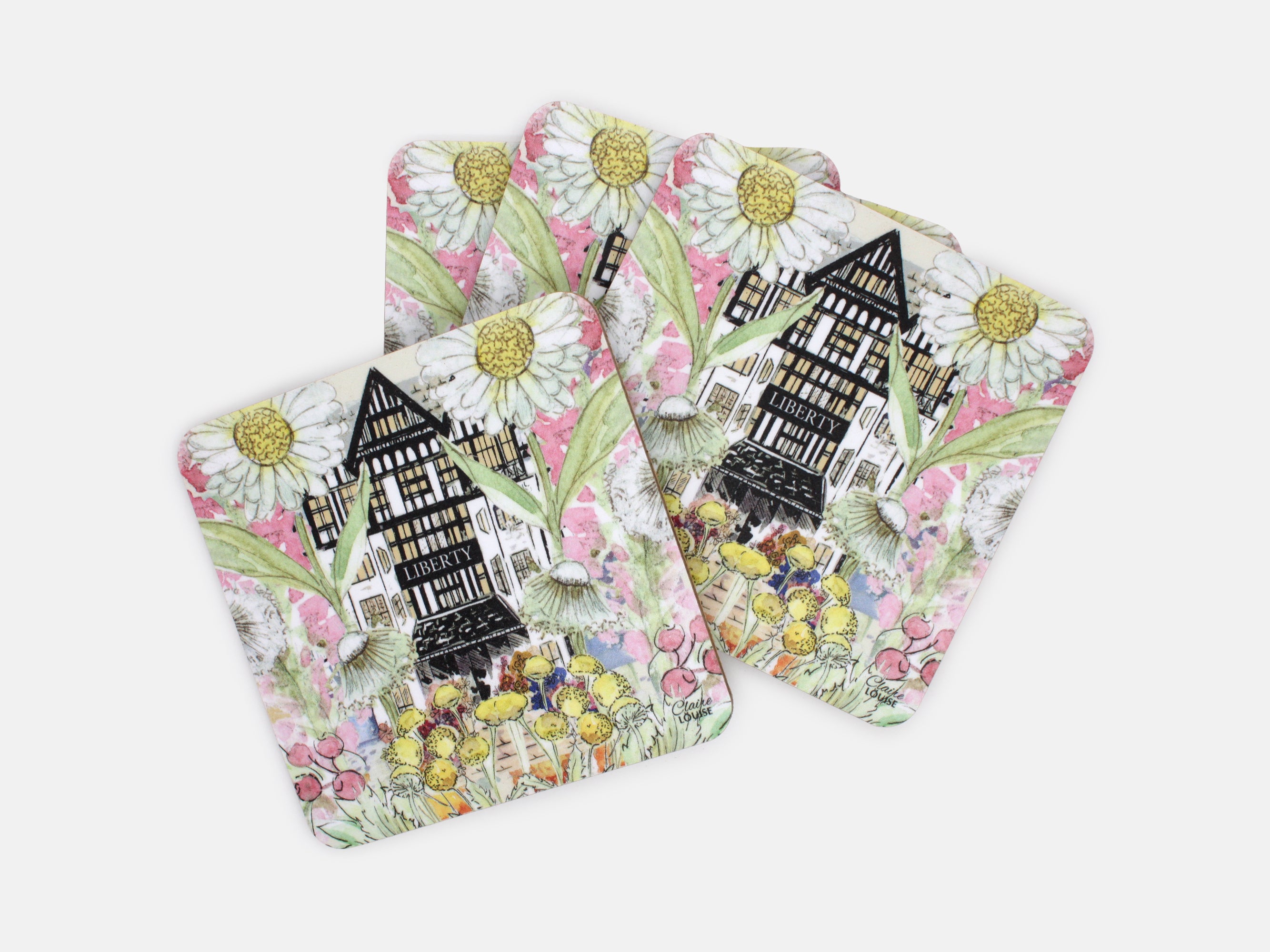 Liberty In Full Bloom Drinks Coaster | By Claire Louise Hill | Holme & Moss