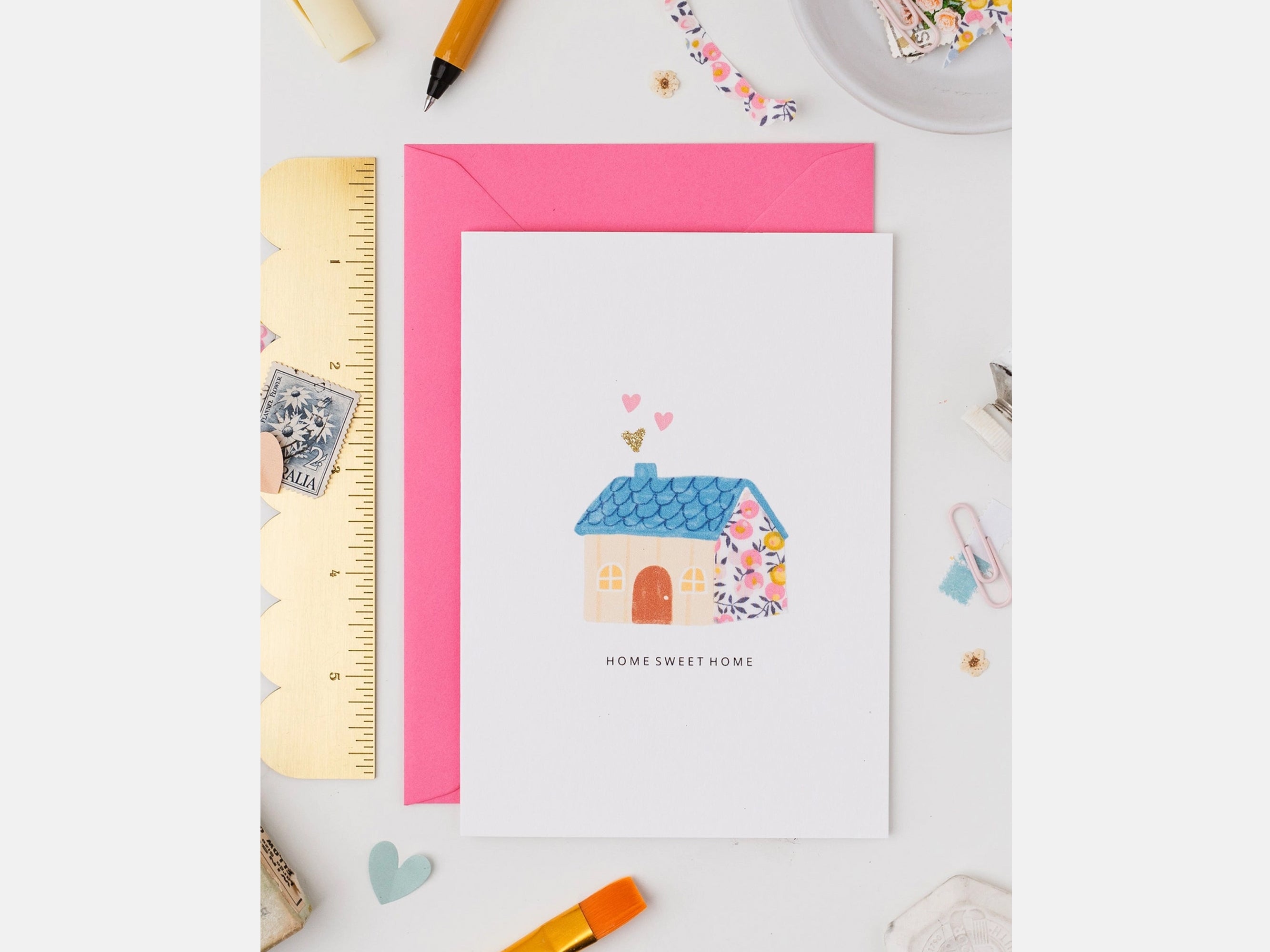 Home Sweet Home - New Home Card - Liberty Wiltshire Bud Print | The Charming Press | Holme & Moss