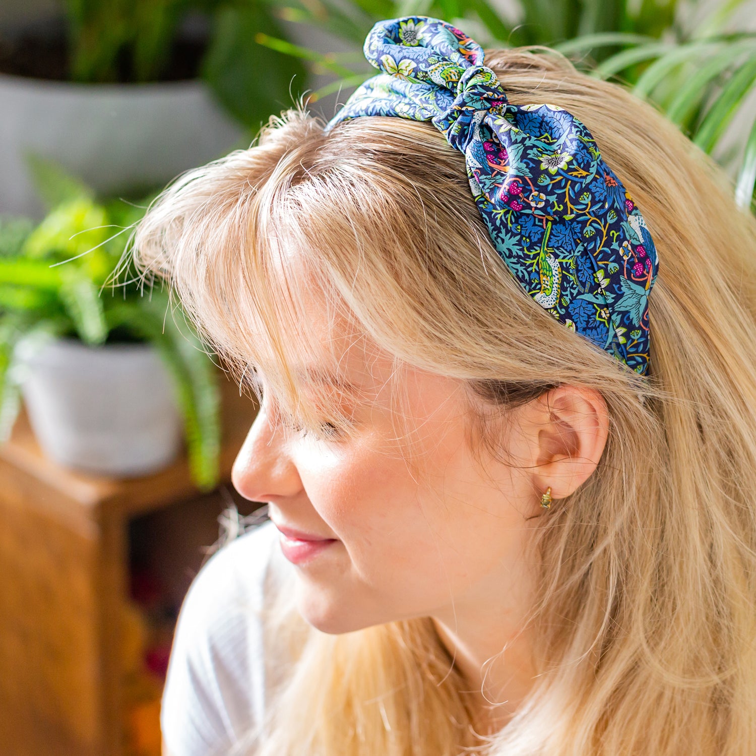 Liberty London Strawberry Thief J Side Bow Headband | Holme & Moss