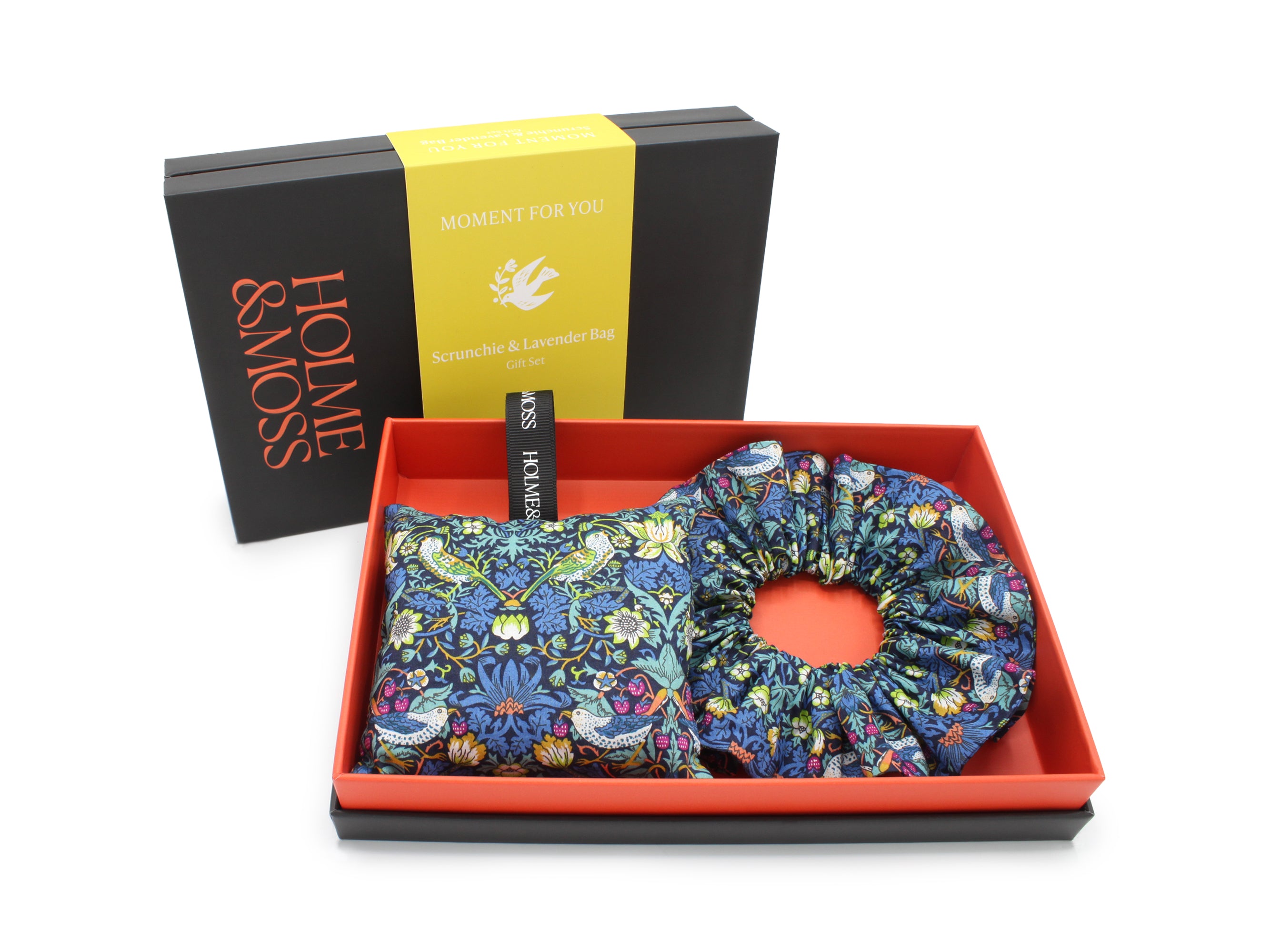 Scrunchie and Lavender Bag Gift Set – Liberty Strawberry Thief J Print | Holme & Moss