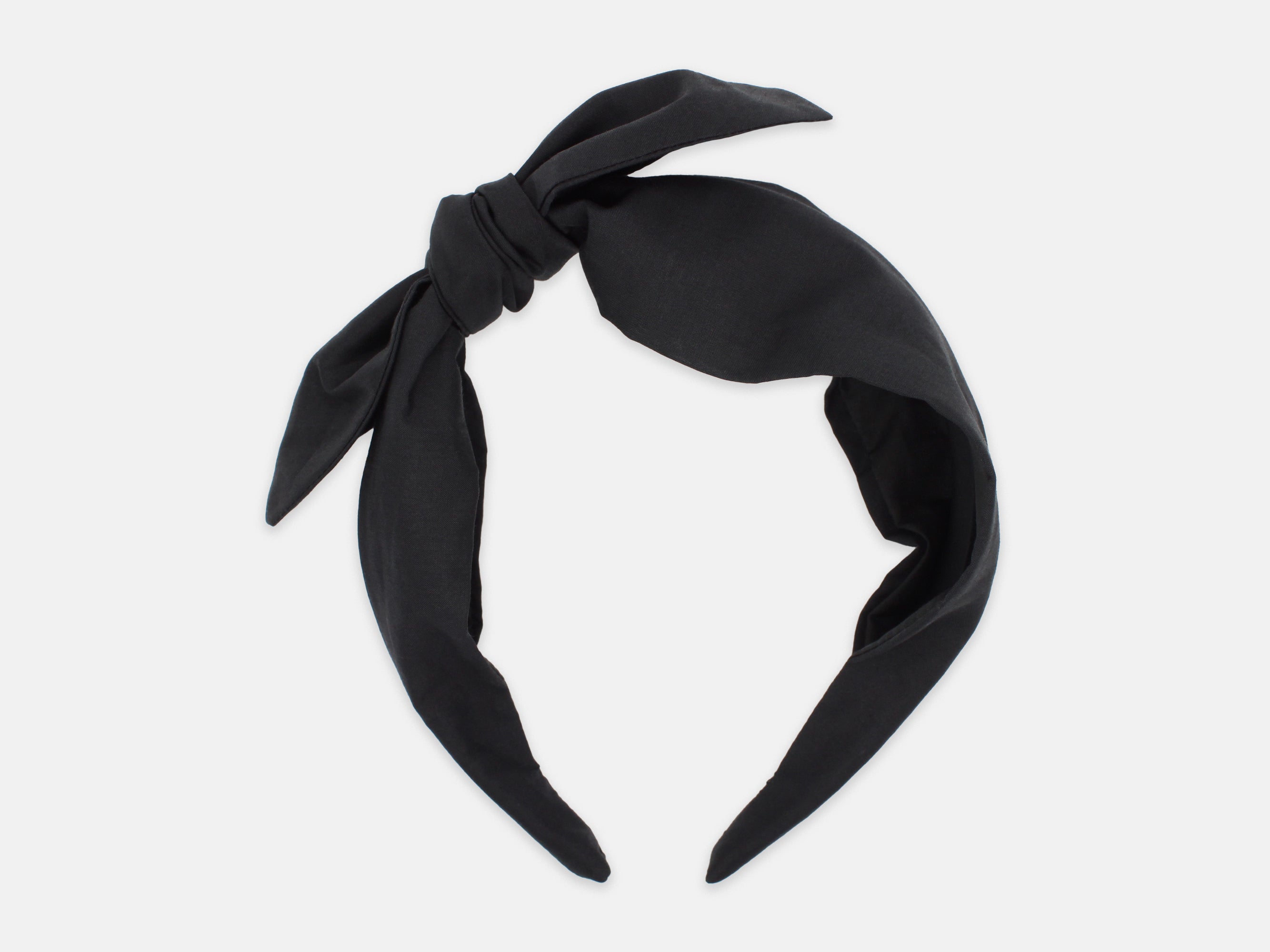 Side Bow Headband, Liberty London Black F Print | Holme & Moss