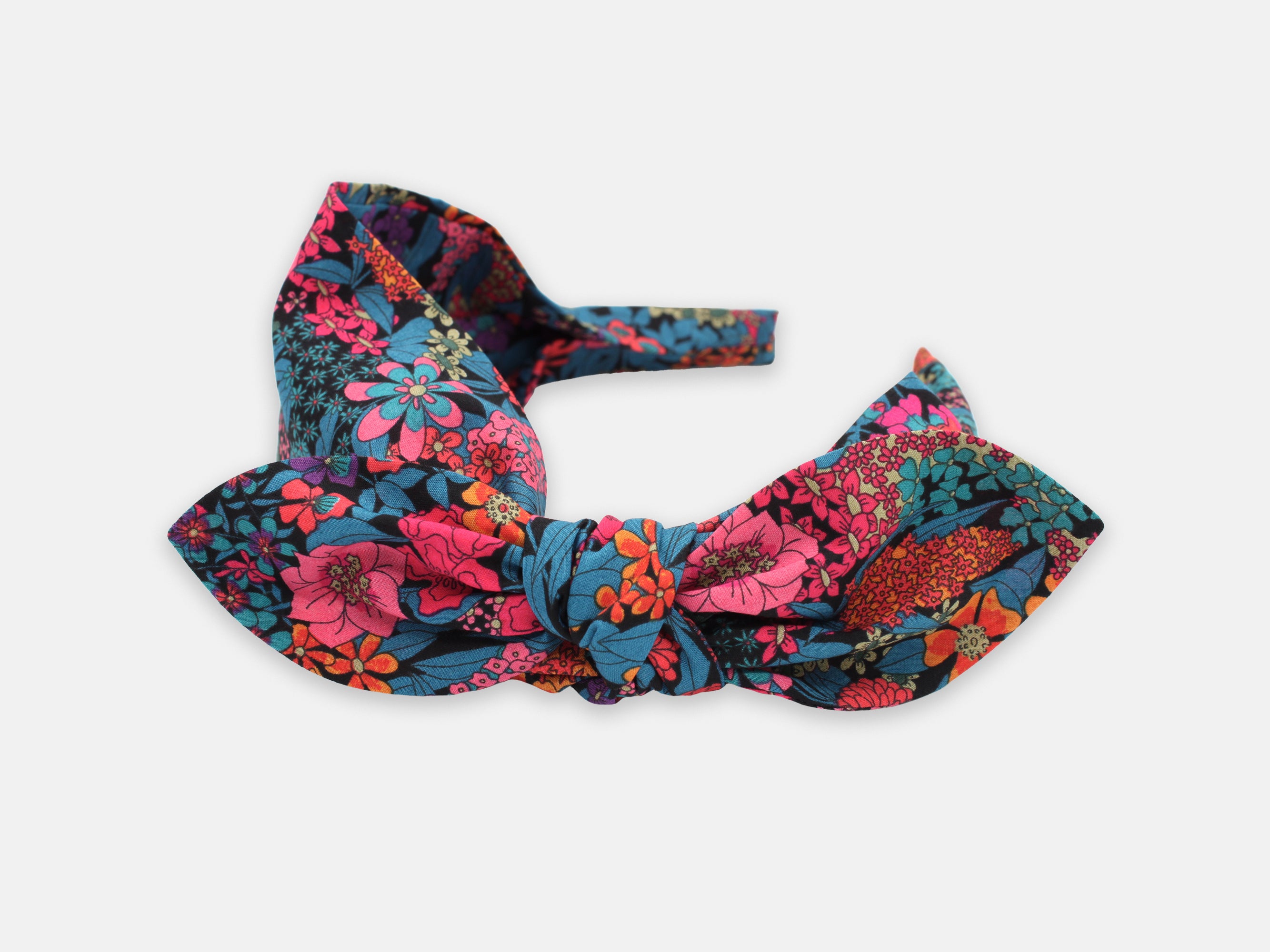 Side Bow Headband, Liberty London Ciara C Print | Holme & Moss