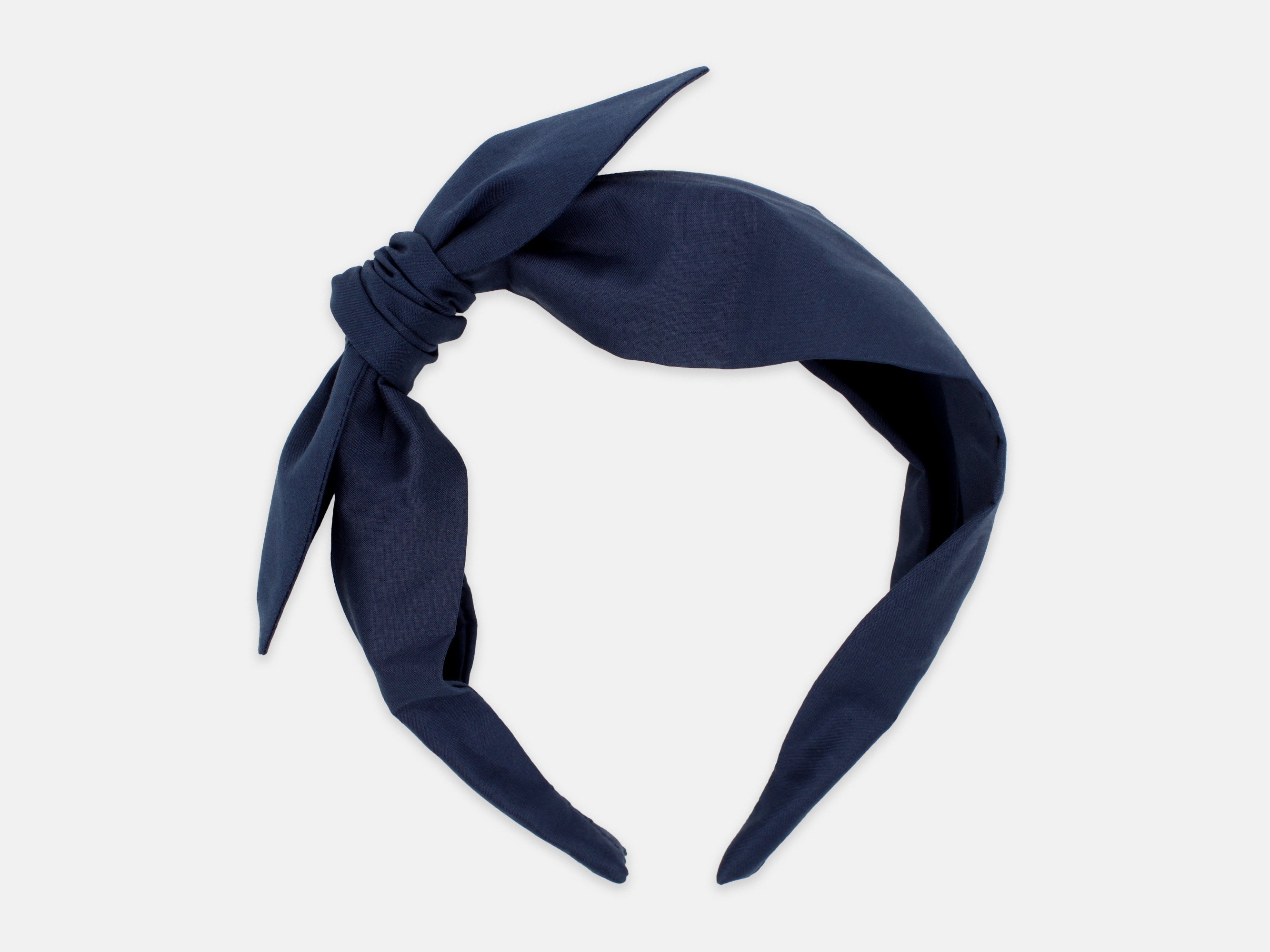 Side Bow Headband, Liberty London Navy C Print | Holme & Moss