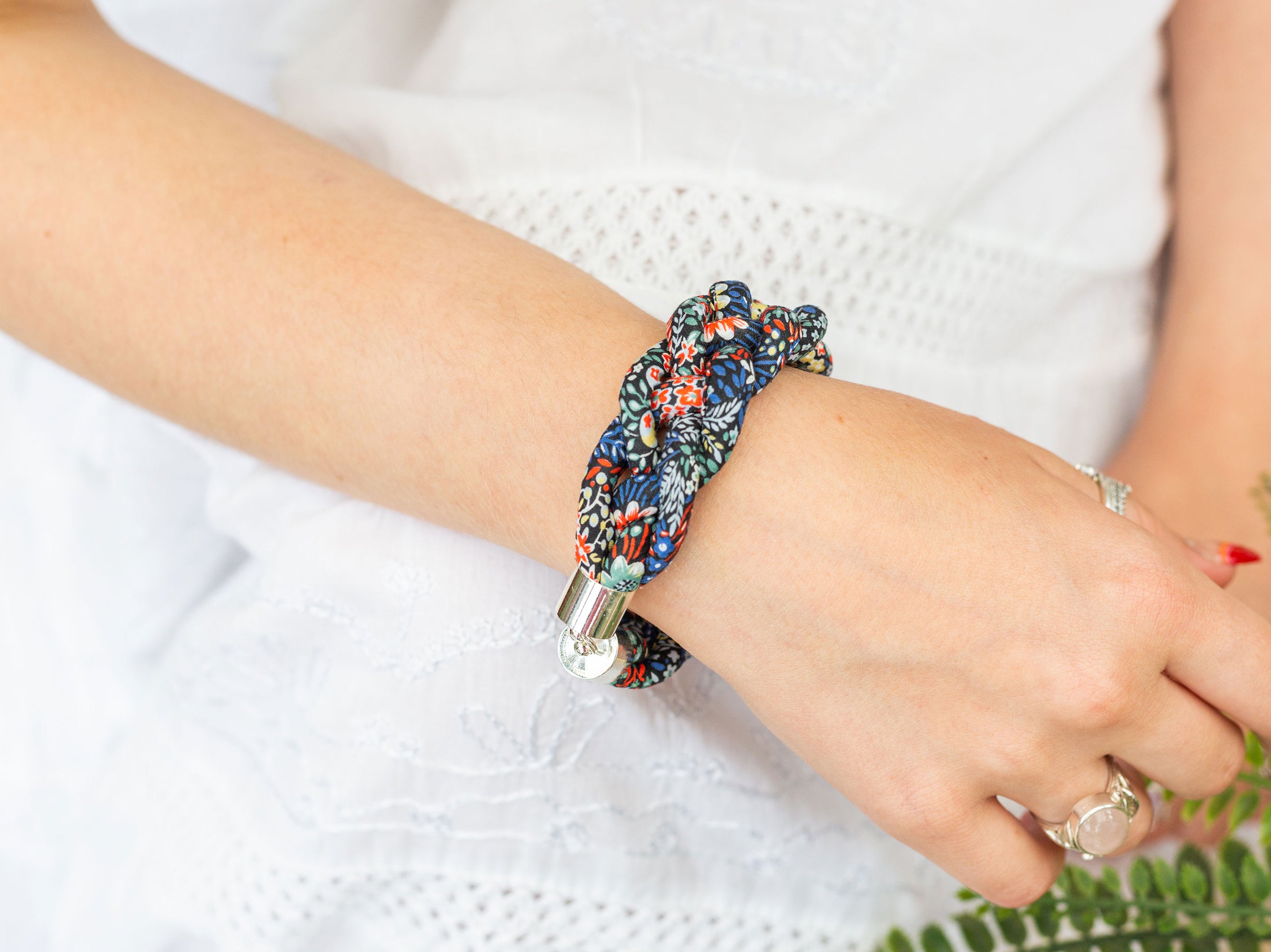 Bunny Bosworth Braided Bangle - Liberty Elderberry A Print | Holme & Moss