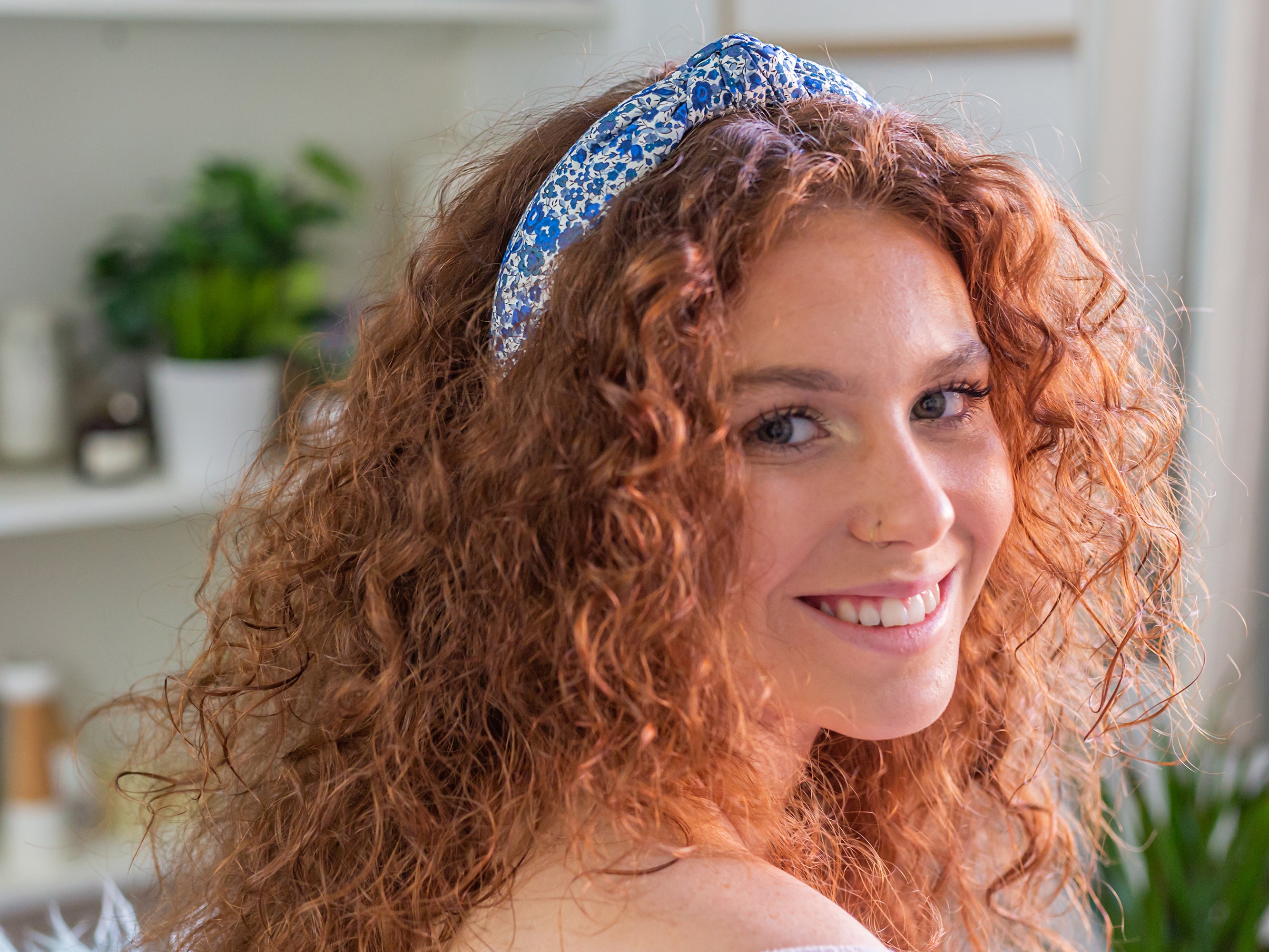 Padded Knot Headband, Liberty London Emma and Georgina B Print | Holme & Moss