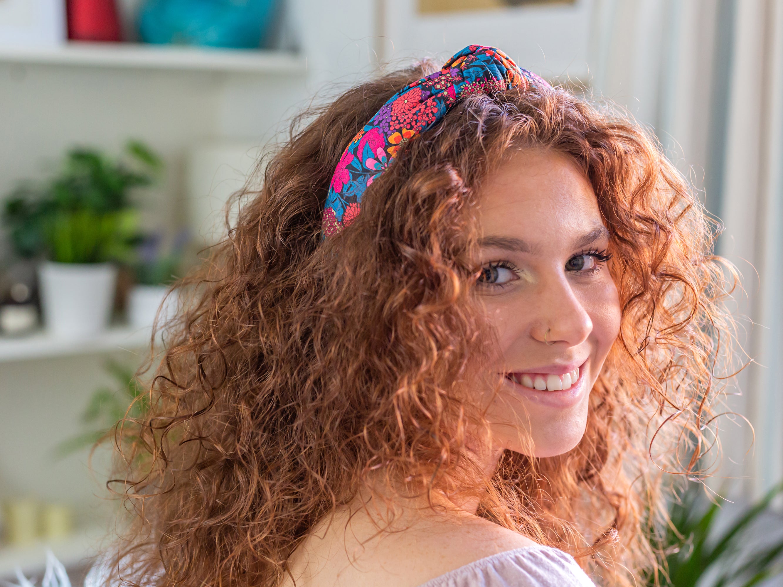 Padded Knot Headband, Liberty London Ciara C Print | Holme & Moss
