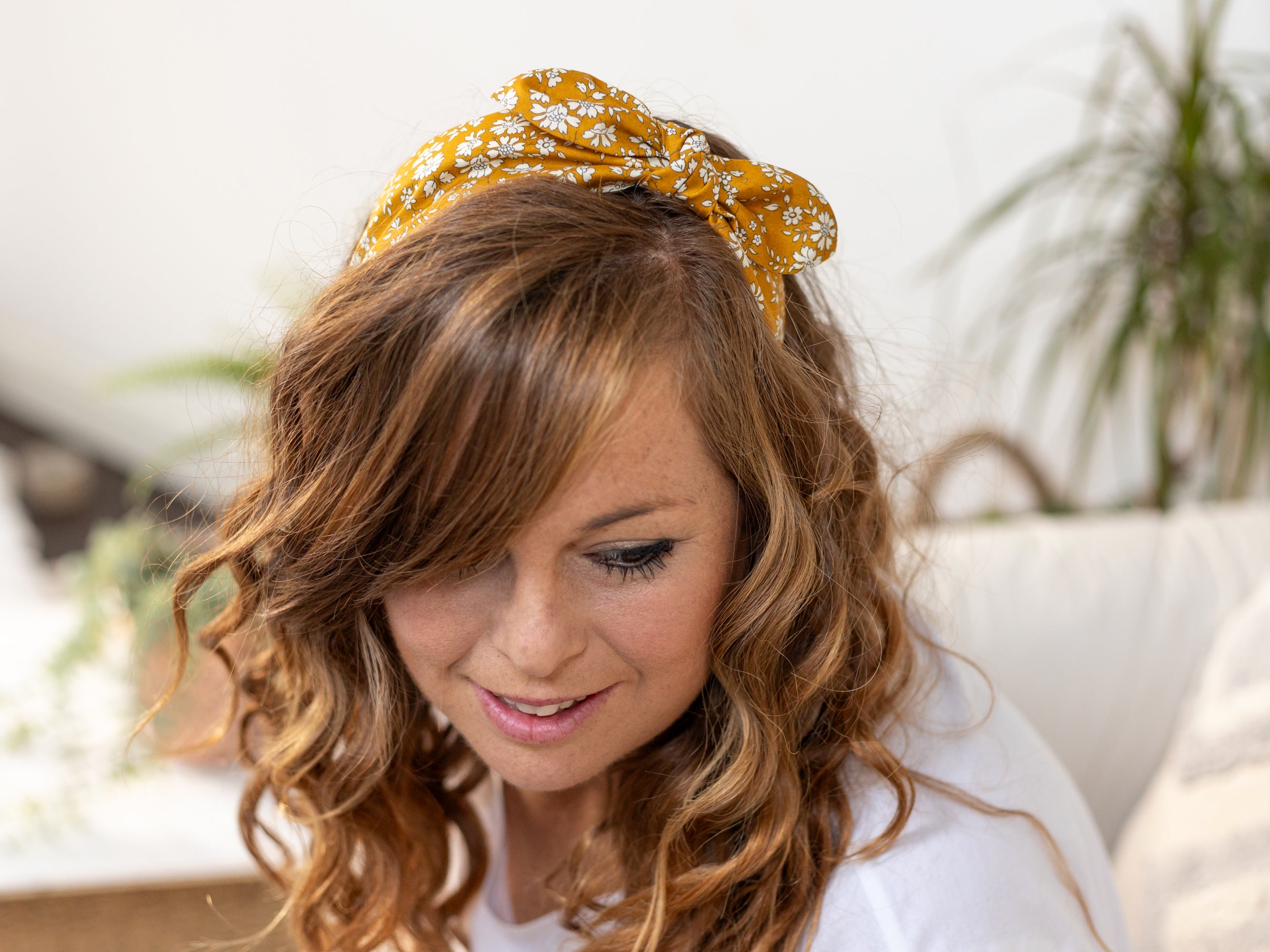 Side Bow Headband, Liberty London Capel G Print | Holme & Moss