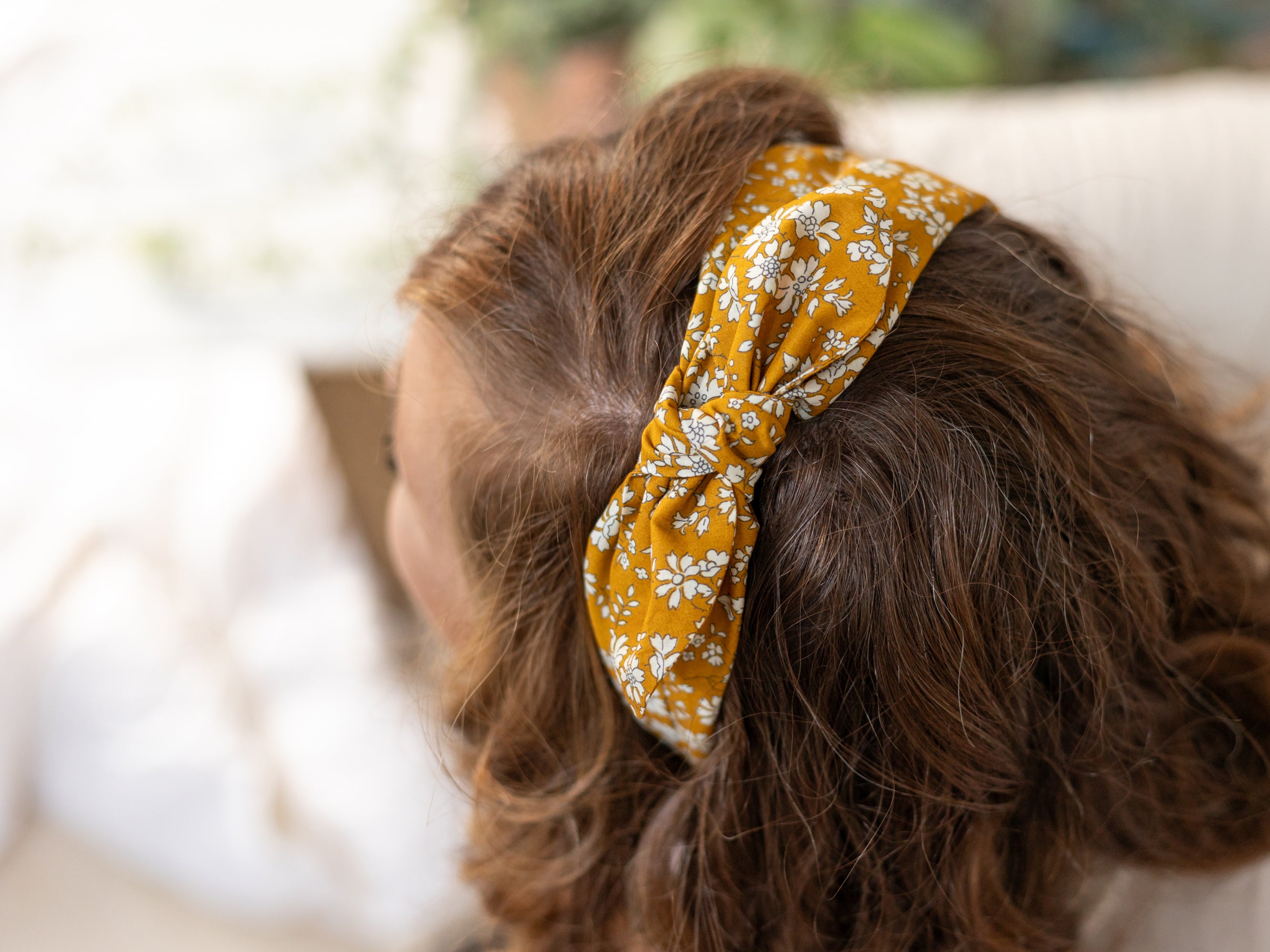Side Bow Headband, Liberty London Capel G Print | Holme & Moss