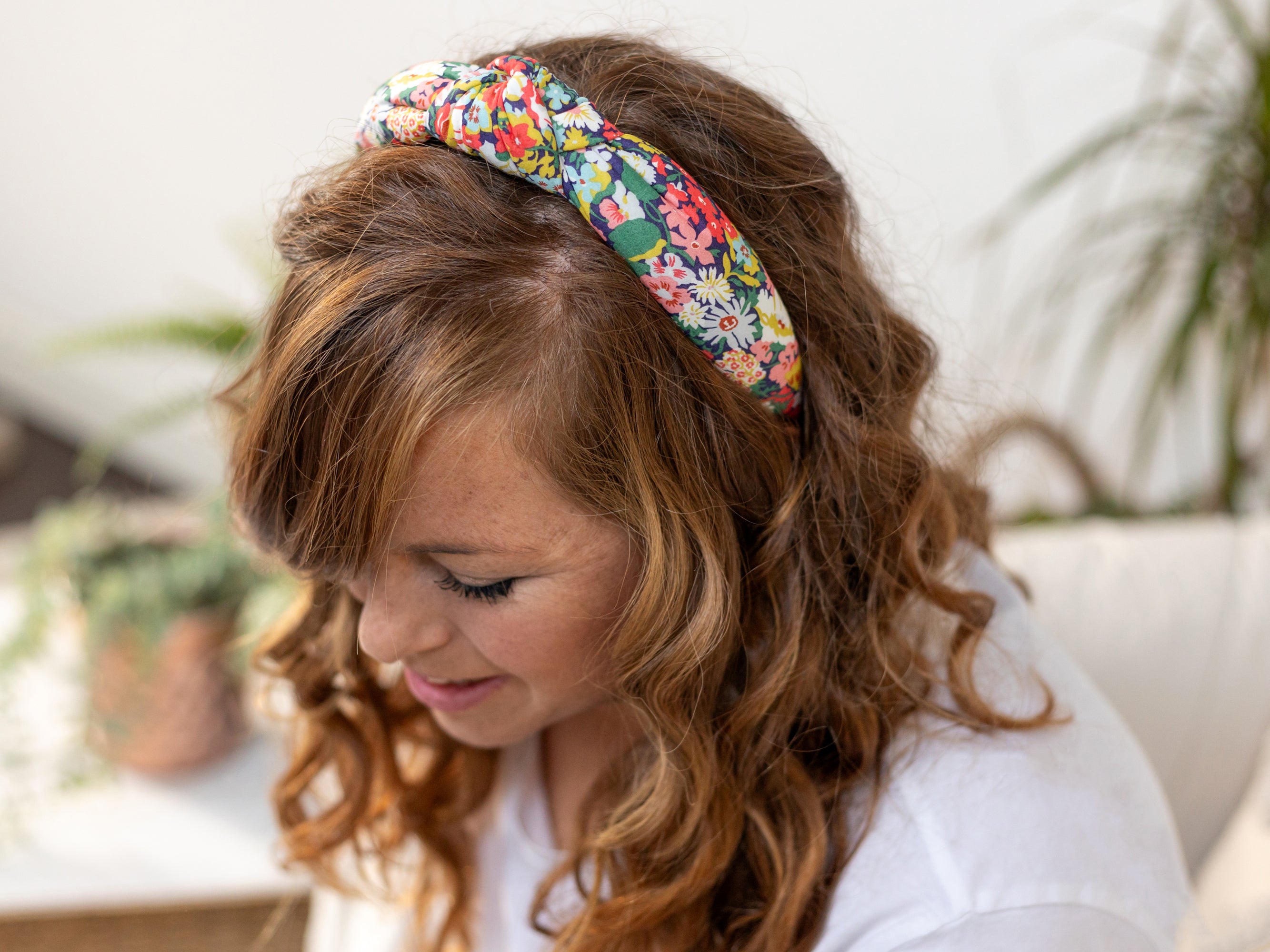 Padded Knot Headband, Liberty London Thorpe C Print | Holme & Moss