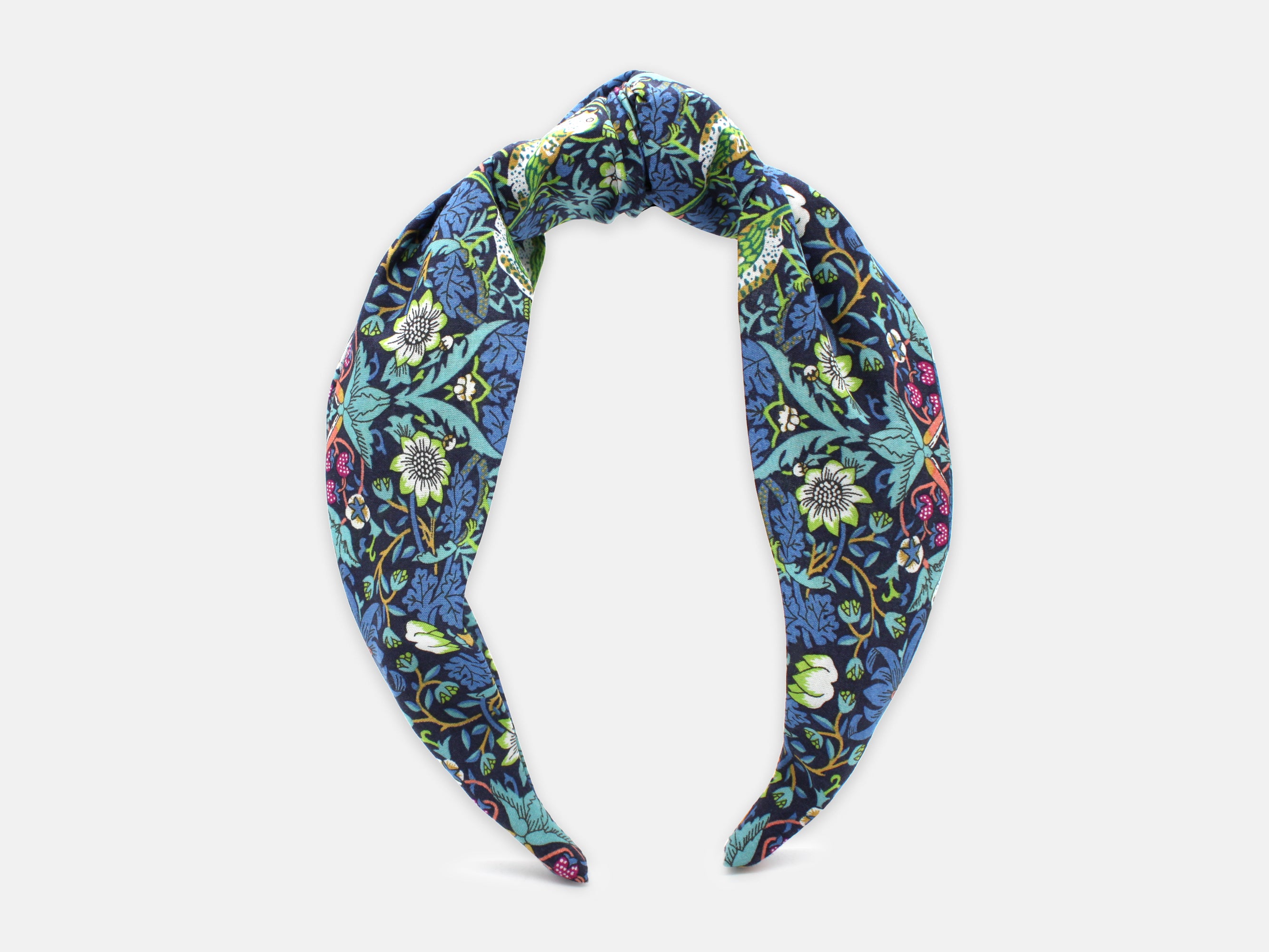 Classic Knot Headband, Liberty London Strawberry Thief J Print | Holme & Moss