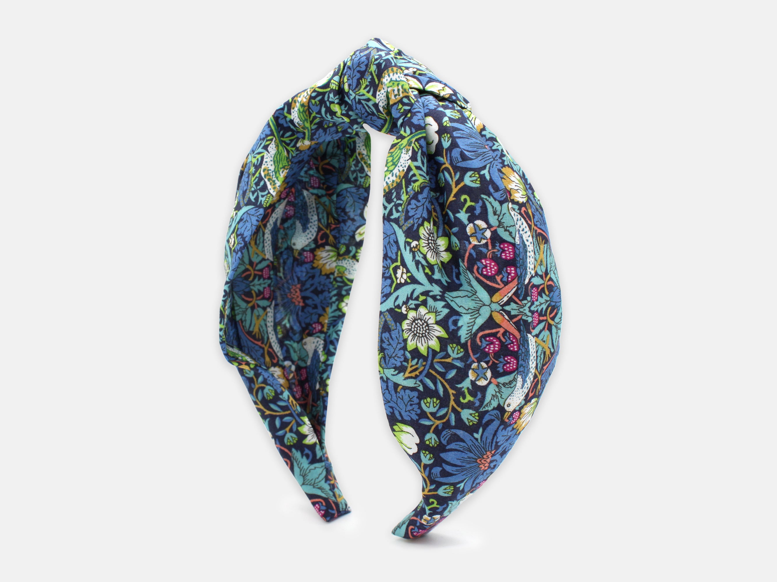 Classic Knot Headband, Liberty London Strawberry Thief J Print | Holme & Moss