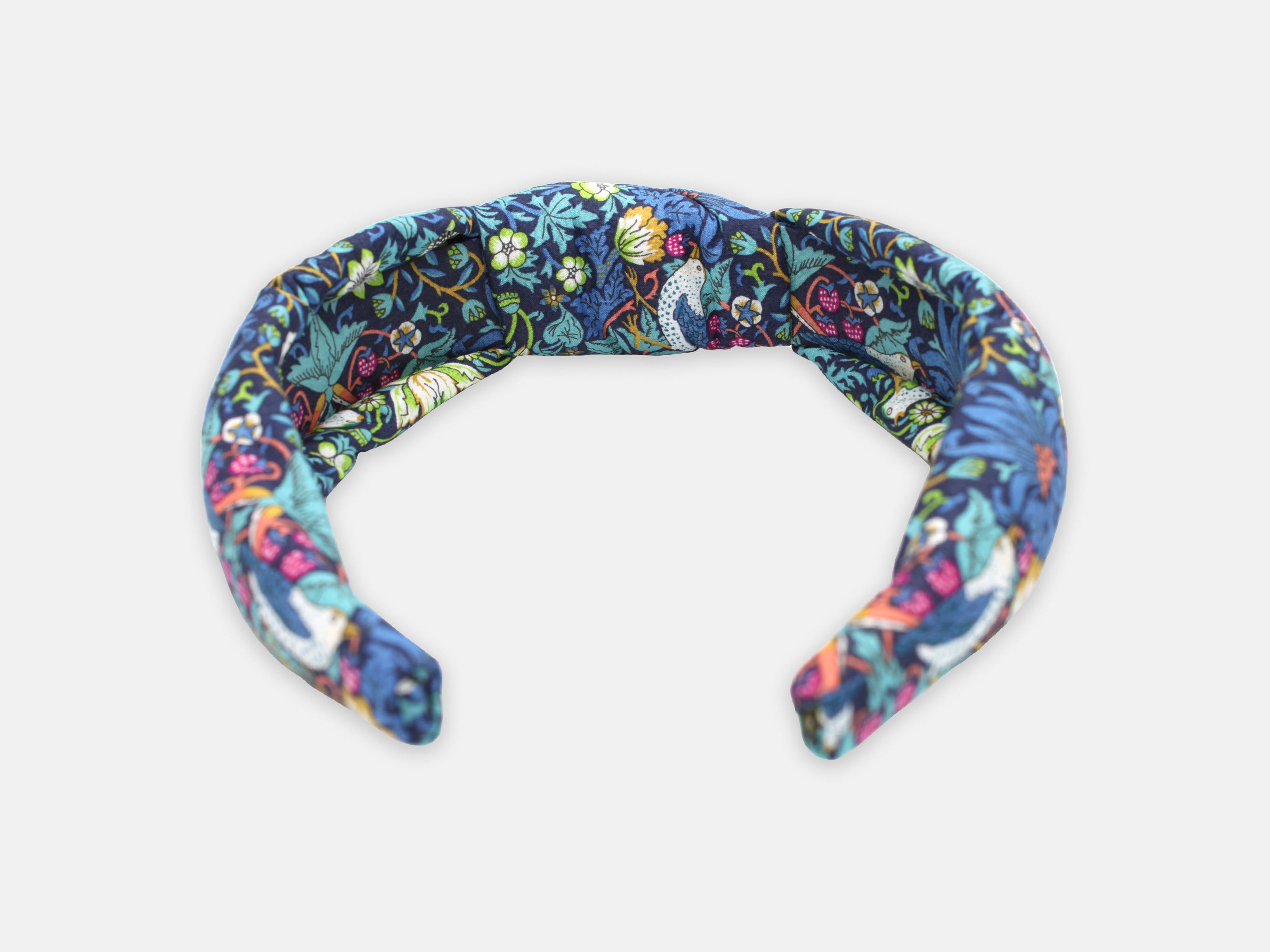 Padded Knot Headband, Liberty London Strawberry Thief J Print | Holme & Moss