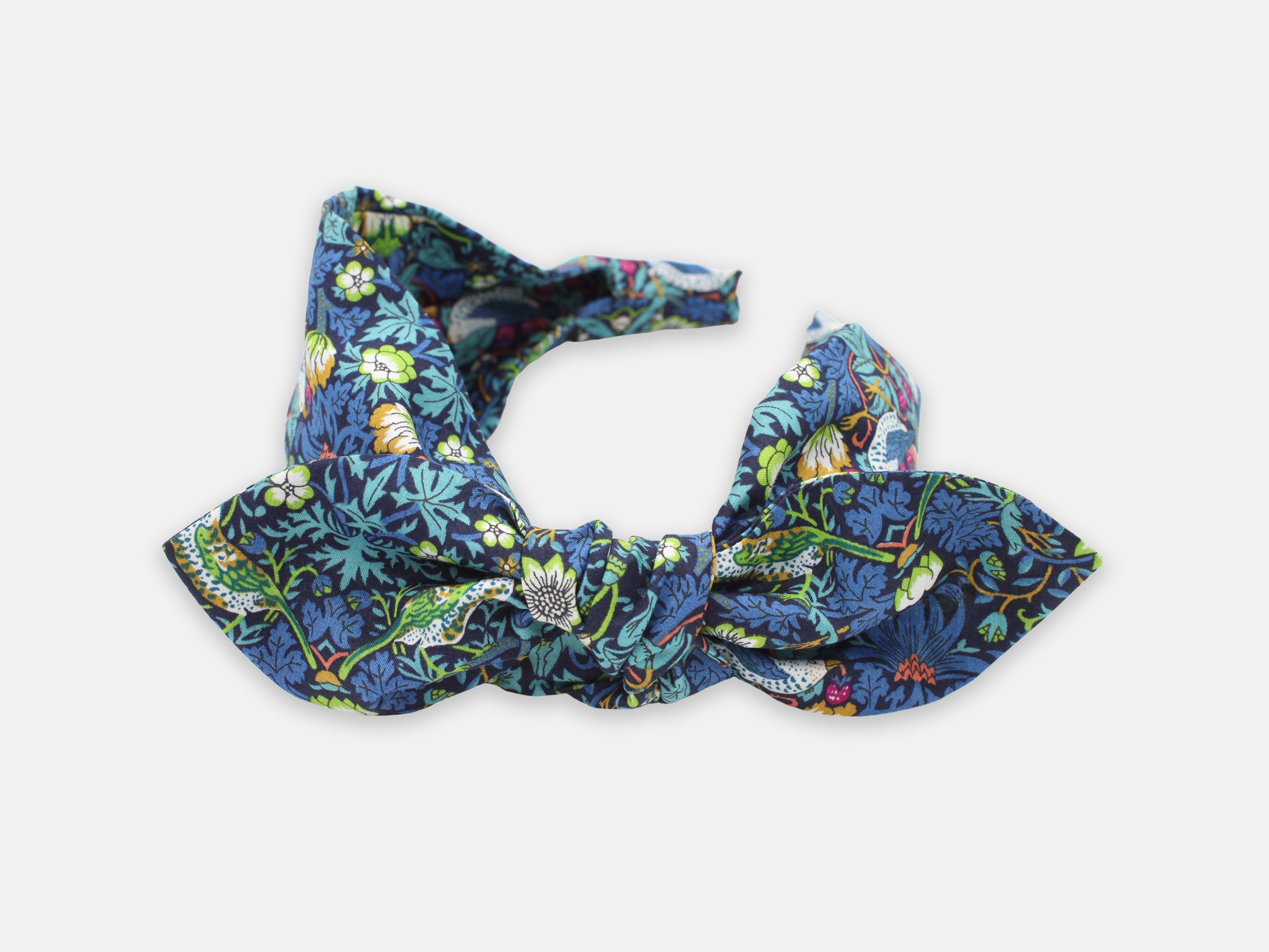 Side Bow Headband, Liberty London Strawberry Thief J Print | Holme & Moss