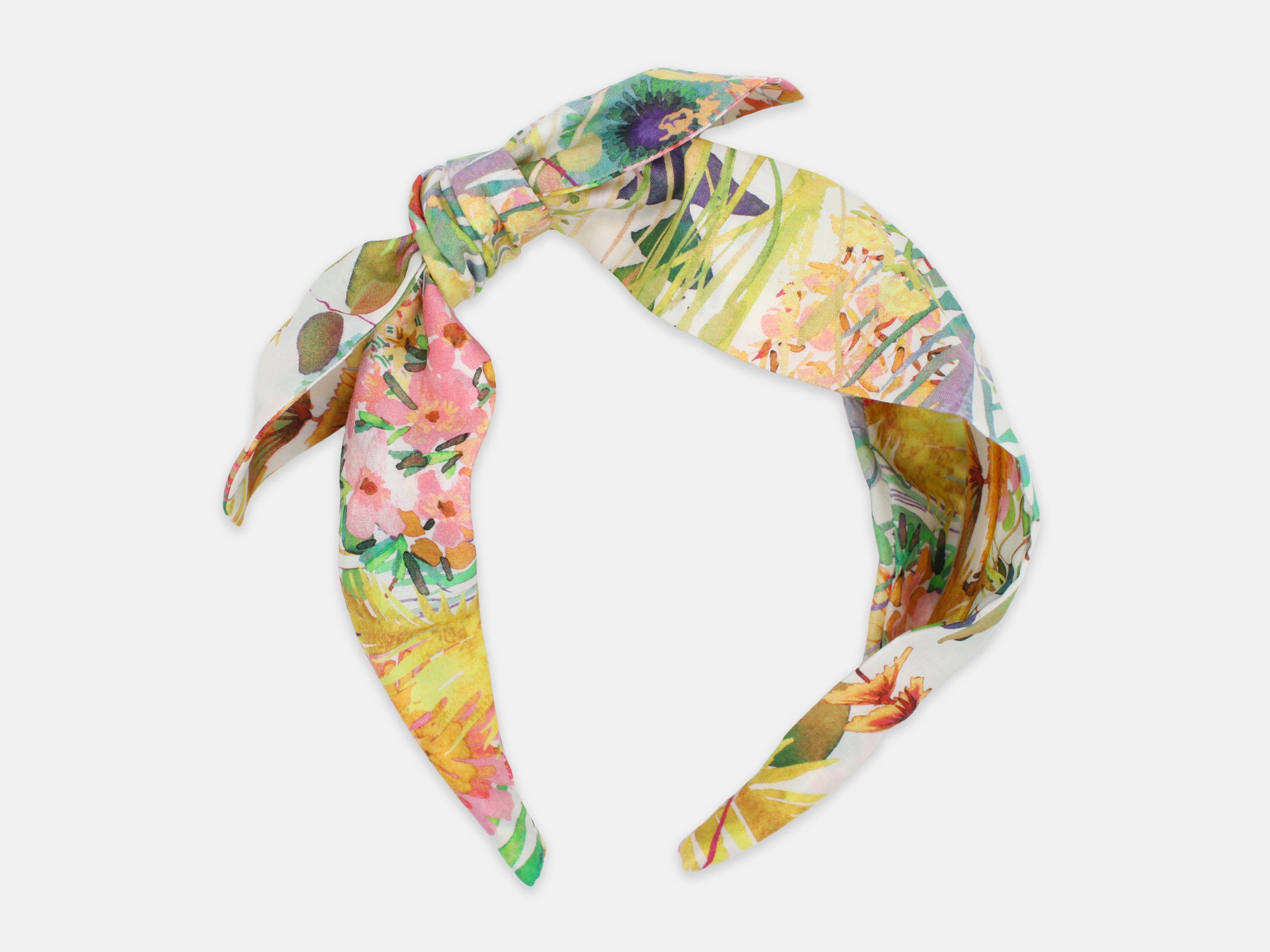 Side Bow Headband, Liberty London Tresco F Print | Holme & Moss