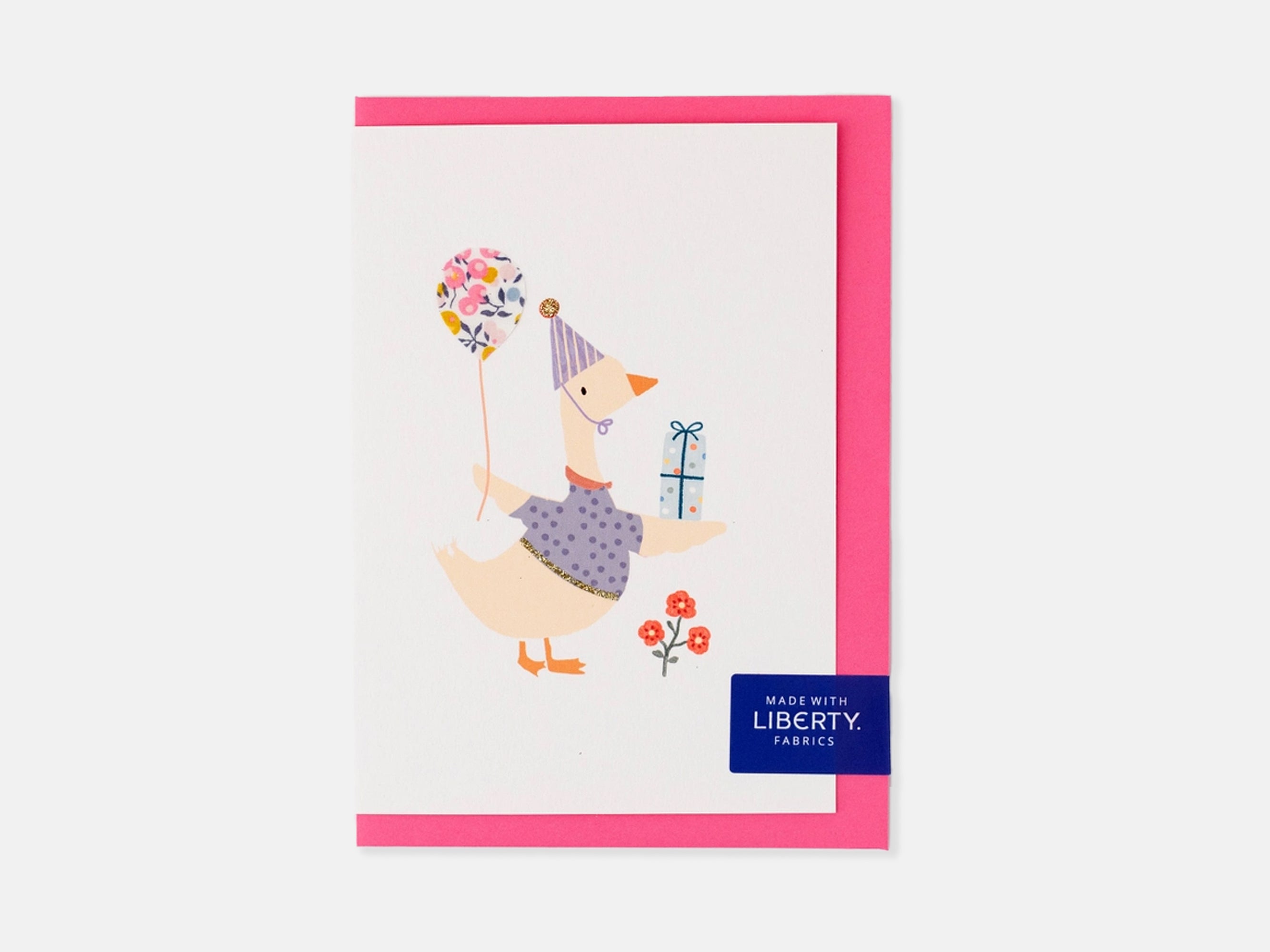 Goose Birthday Card - Liberty Wiltshire Bud Print | The Charming Press | Holme & Moss