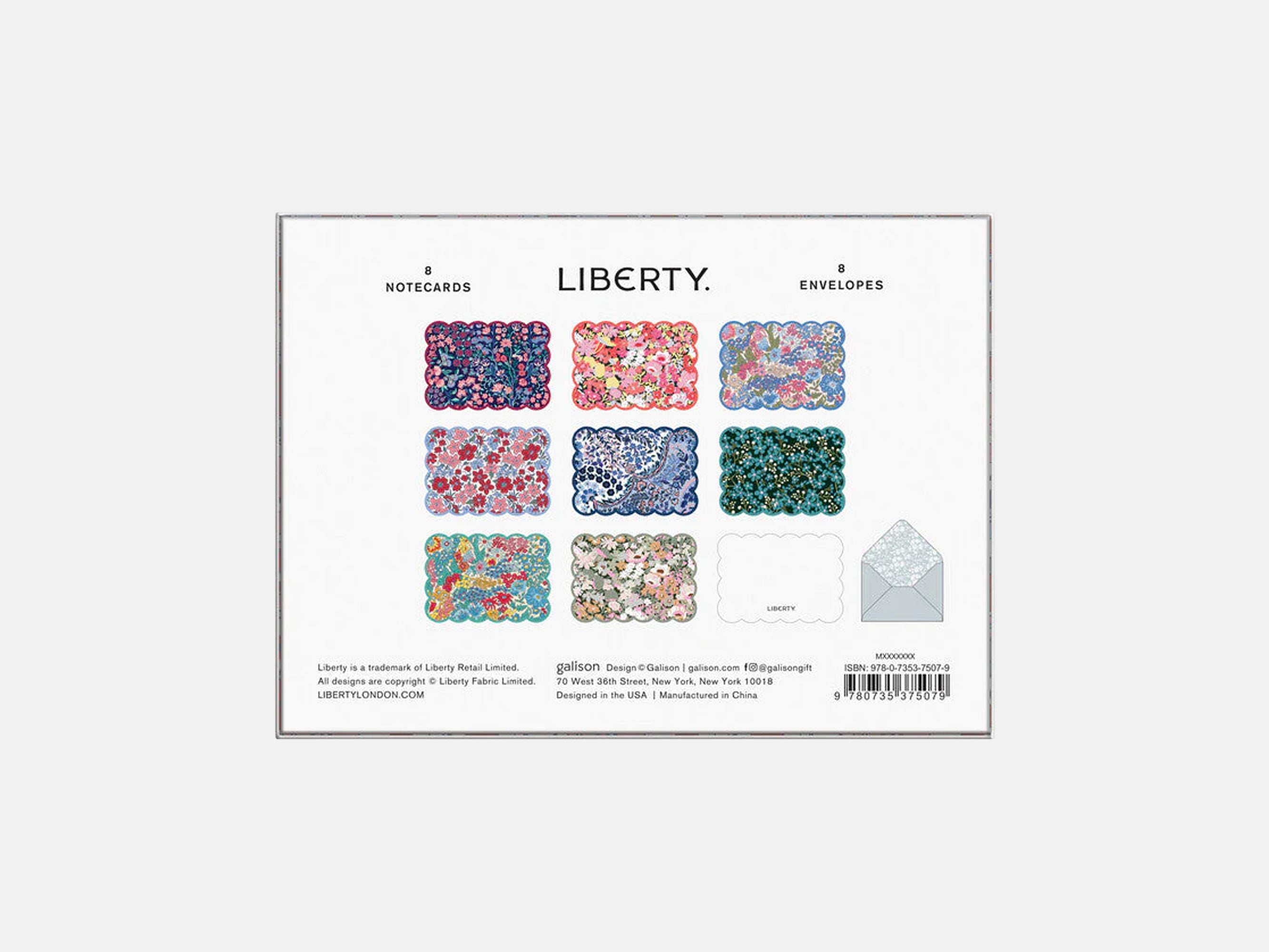Liberty Scalloped Shaped Notecard Set | Holme & Moss