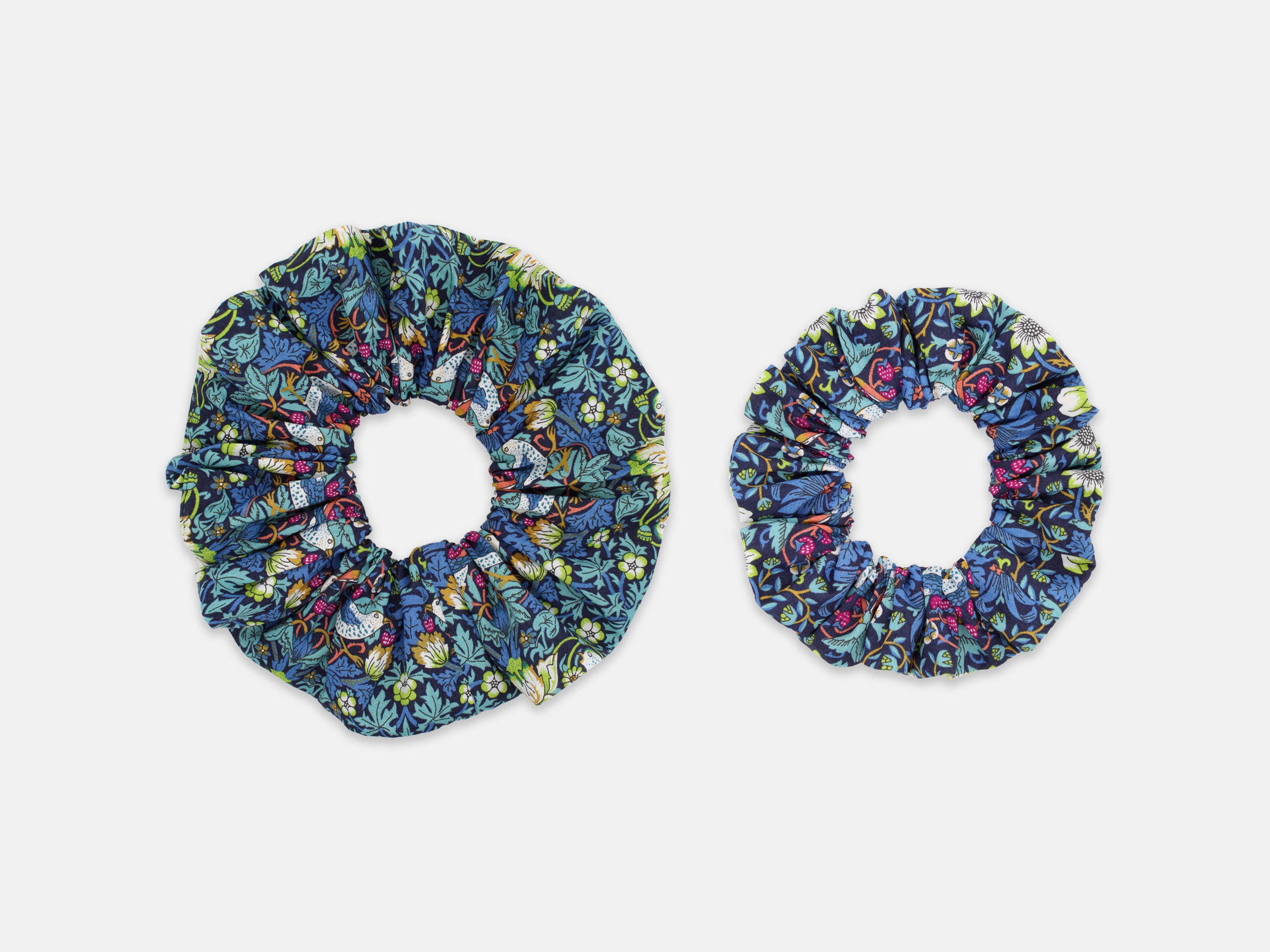 Large and Medium Scrunchie - Liberty London Strawberry Thief J Print | Holme & Moss