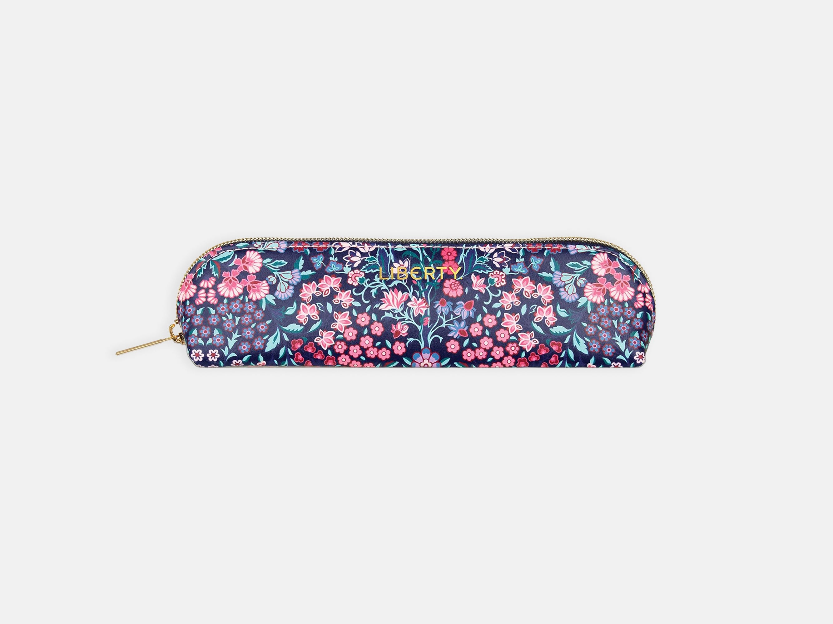 Liberty Tanjore Gardens Tile Navy Pencil Case | Holme & Moss