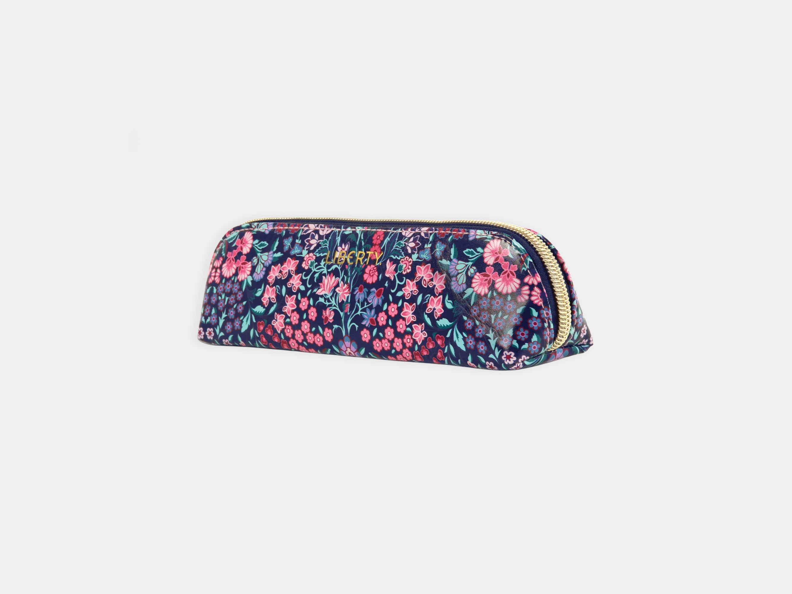 Liberty Tanjore Gardens Tile Navy Pencil Case | Holme & Moss