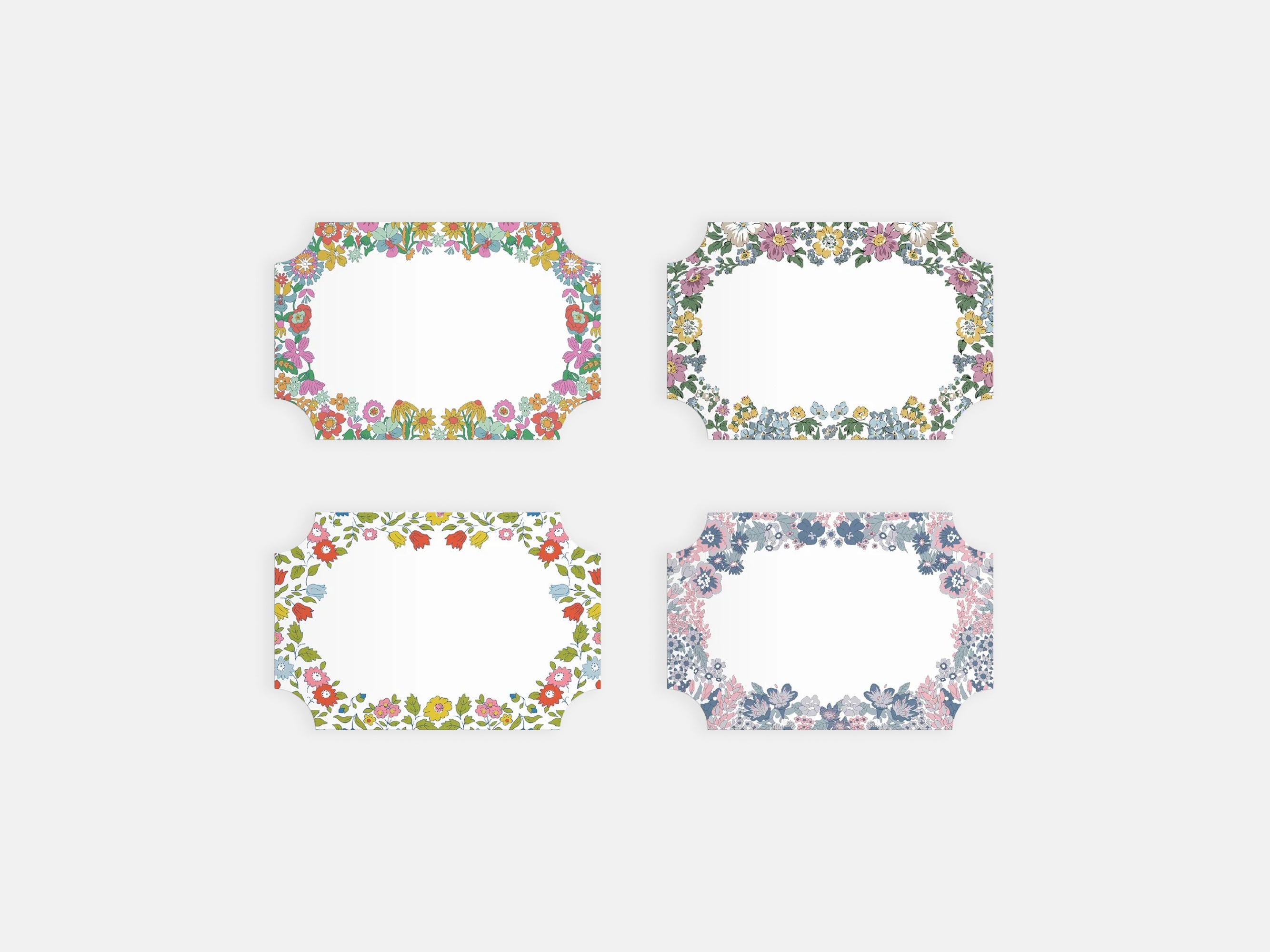 Liberty Tin of Labels | 72 Stickers | 12 Floral Designs | Holme & Moss