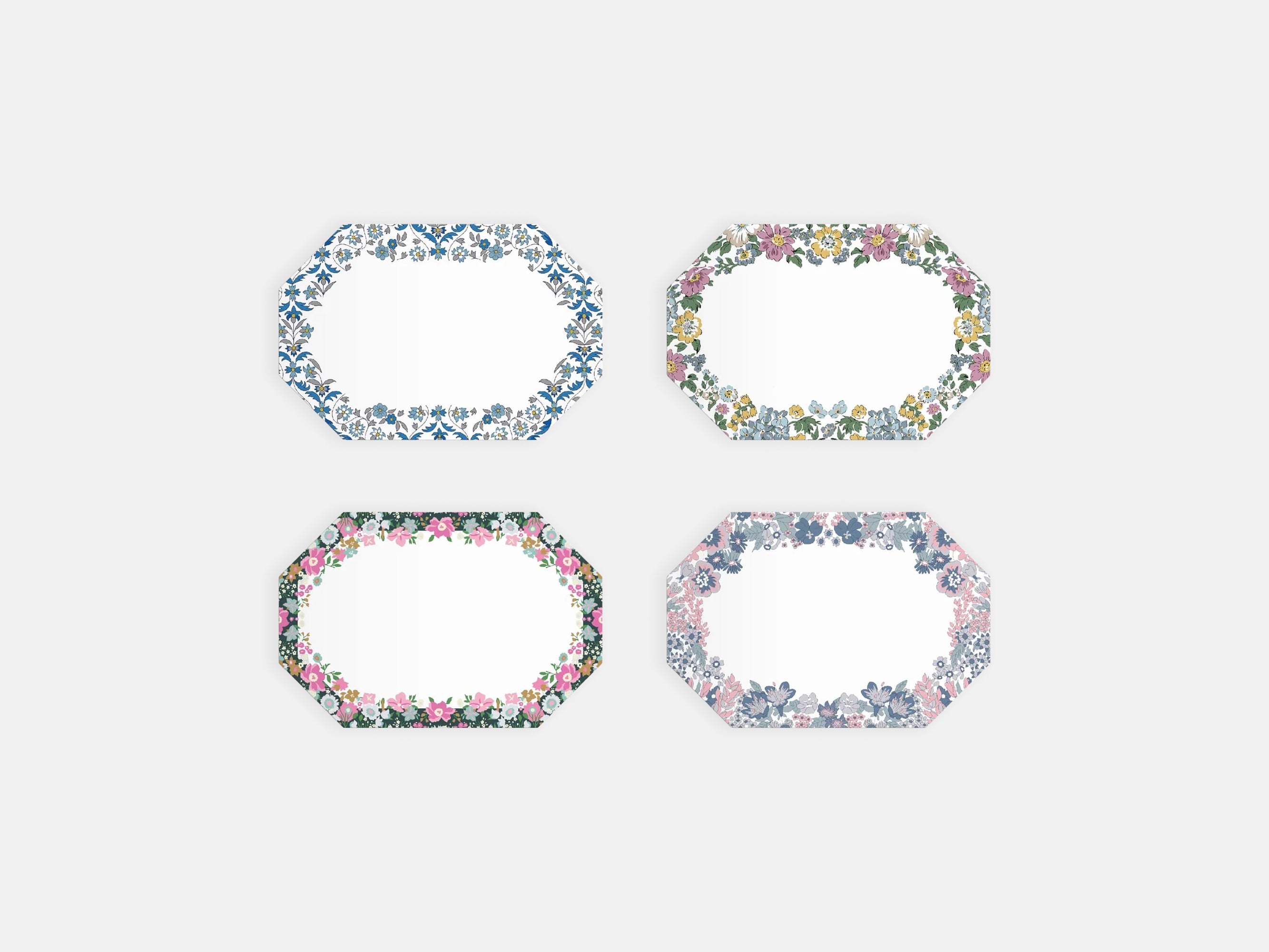 Liberty Tin of Labels | 72 Stickers | 12 Floral Designs | Holme & Moss