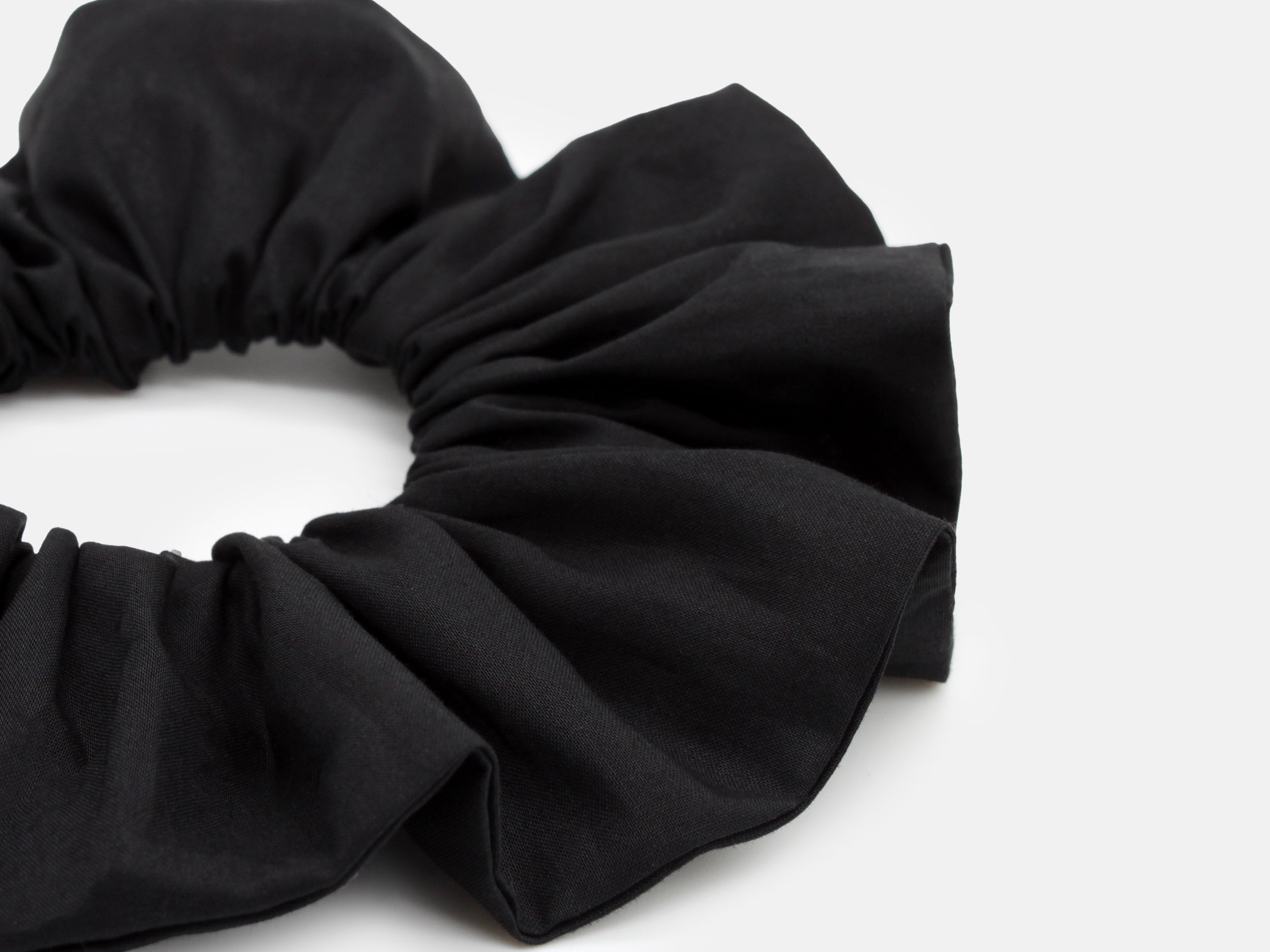 Scrunchie Close Up - Liberty London Black F Print | Holme & Moss