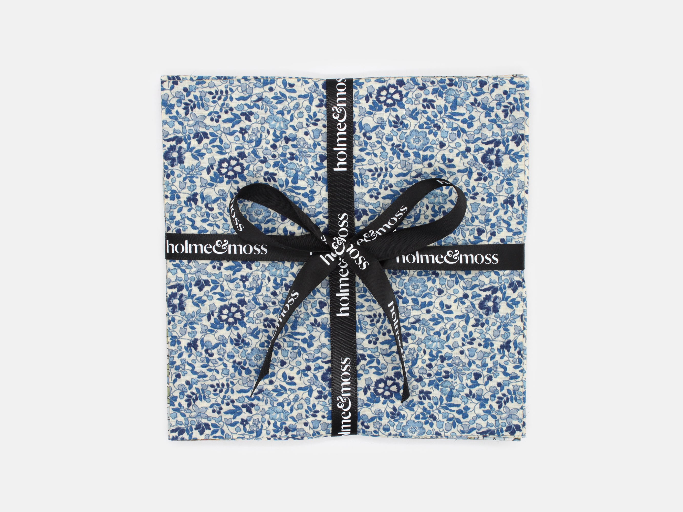 Liberty Fabrics Tana Lawn™ Cotton 5" Blue Charm Squares, Pack of 16 - Holme & Moss