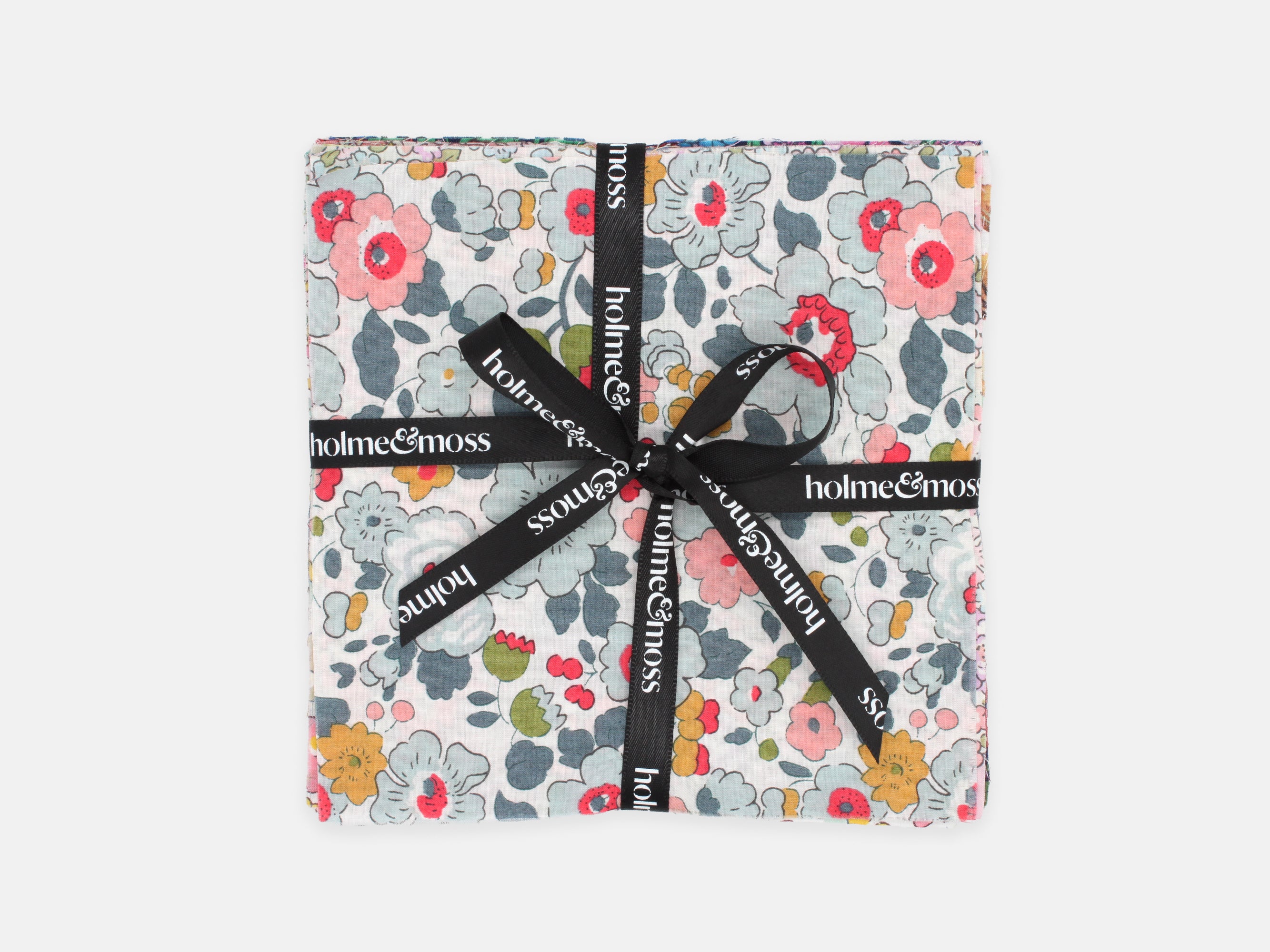 Liberty Fabrics Tana Lawn™ Cotton 5" Blue Charm Squares, Pack of 16 - Holme & Moss