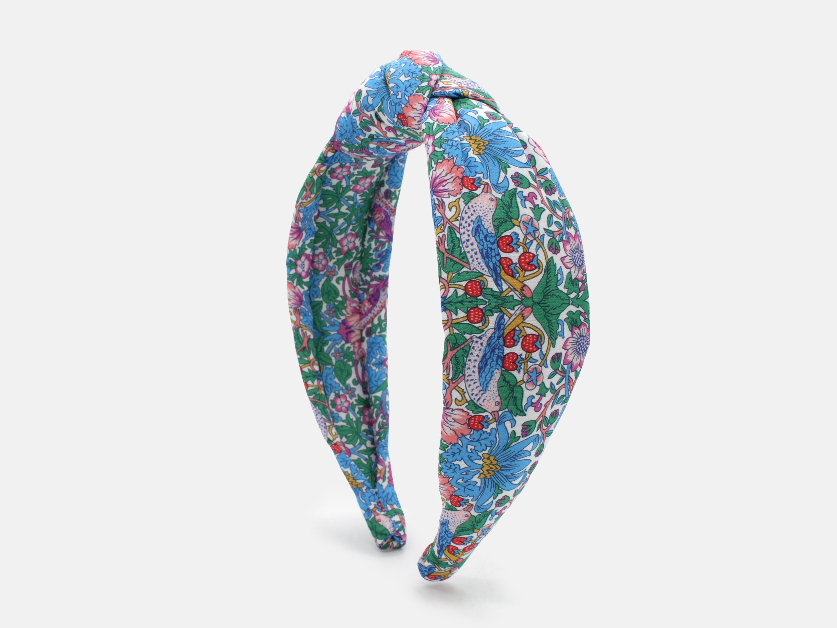 Padded Knot Headband - Liberty Strawberry Thief Spring F Print | Holme & Moss