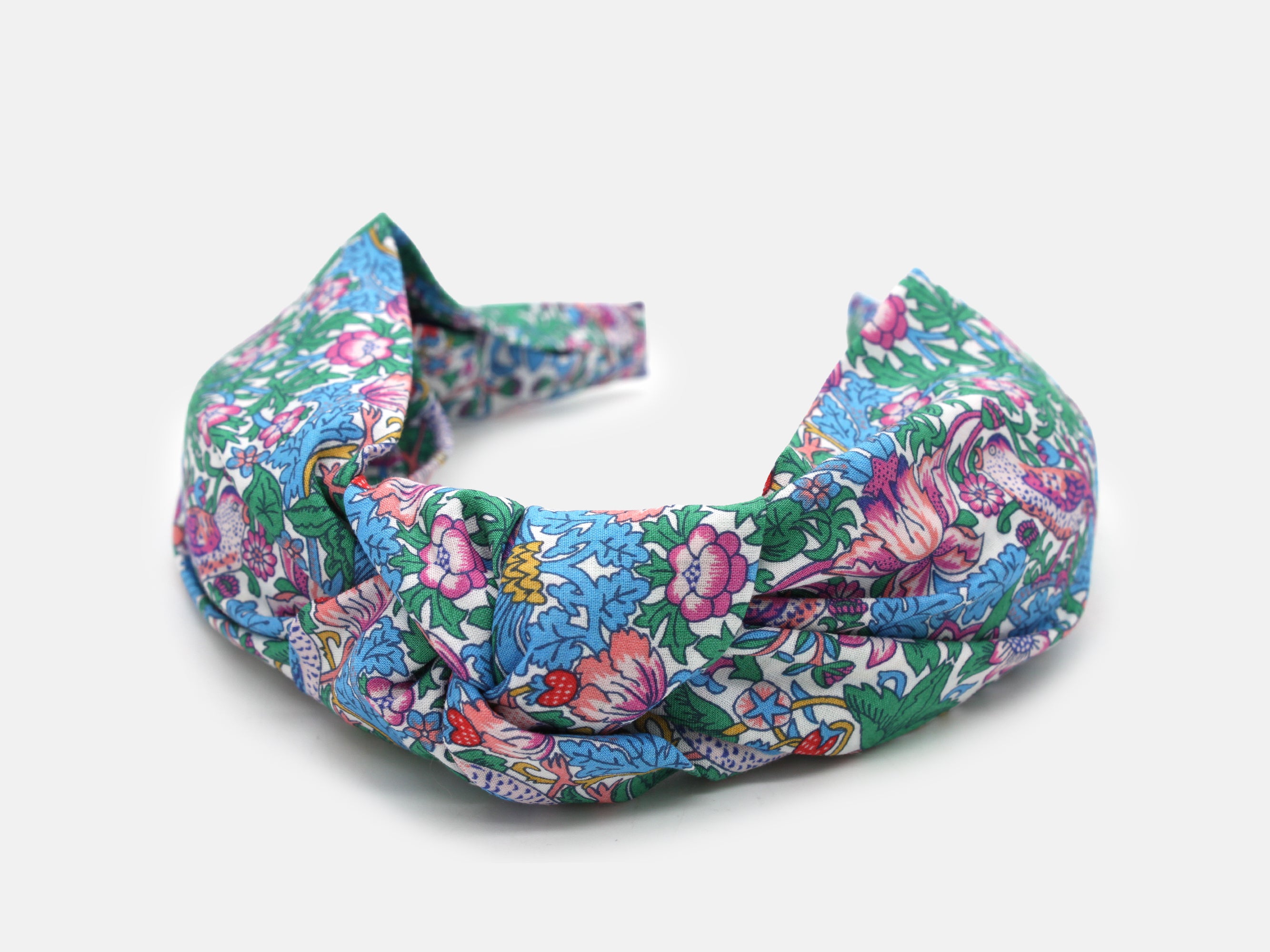 Classic Knot Headband - Liberty Strawberry Thief Spring F Print | Holme & Moss