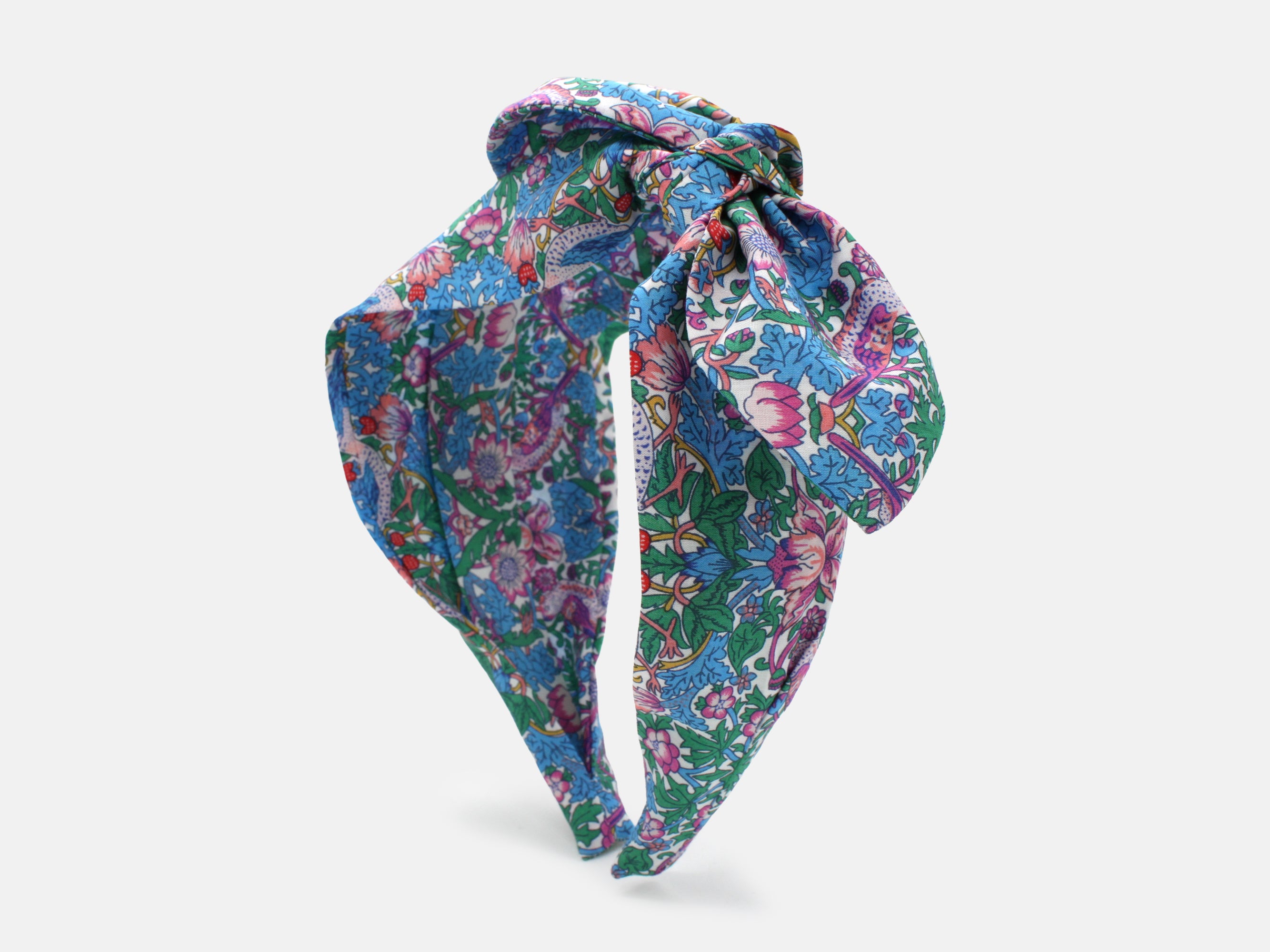 Side Bow Headband - Liberty Strawberry Thief Spring F Print | Holme & Moss