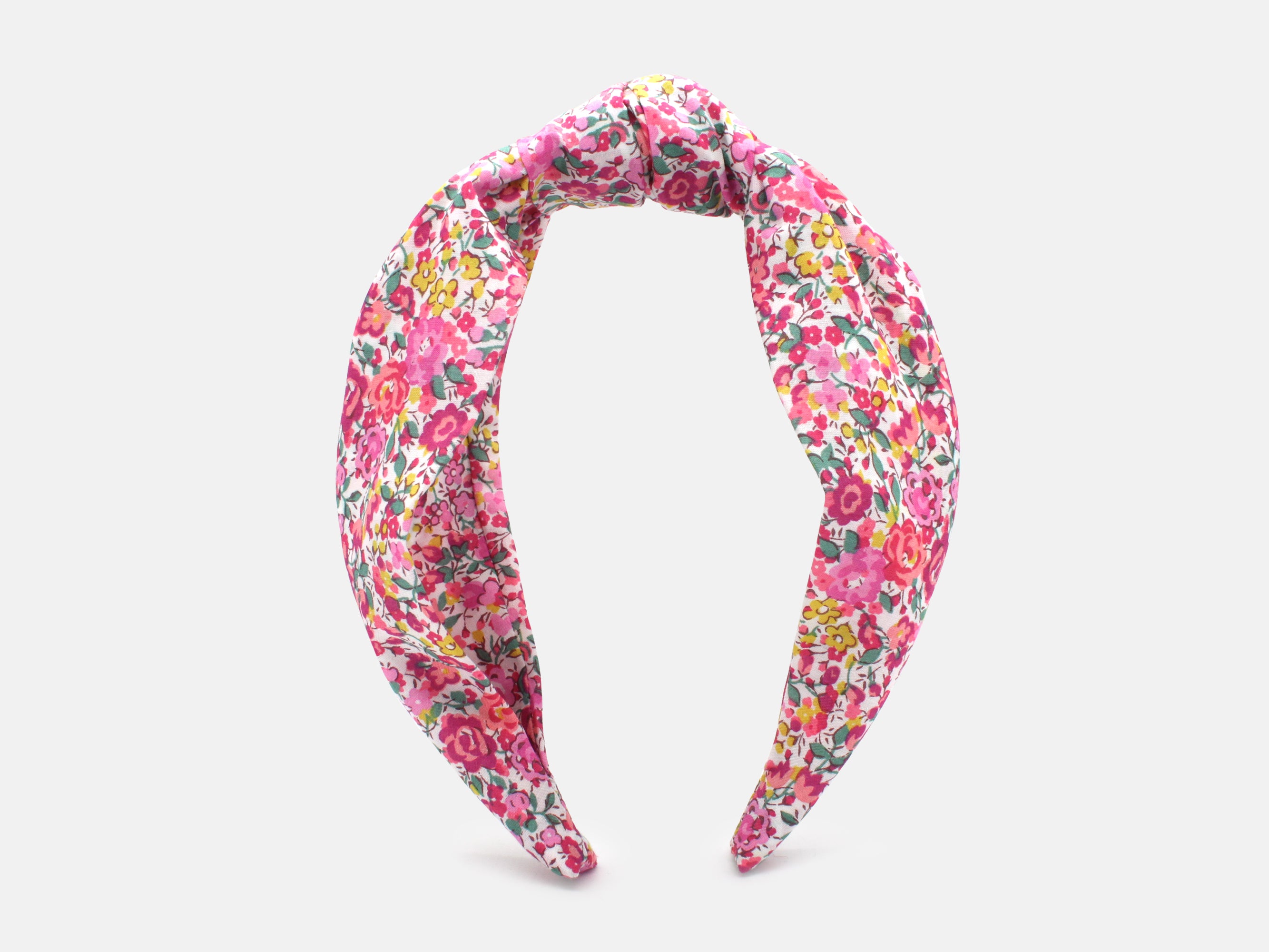 Classic Knot Headband, Liberty Fabrics Emma and Georgina N Pink Print | Holme & Moss