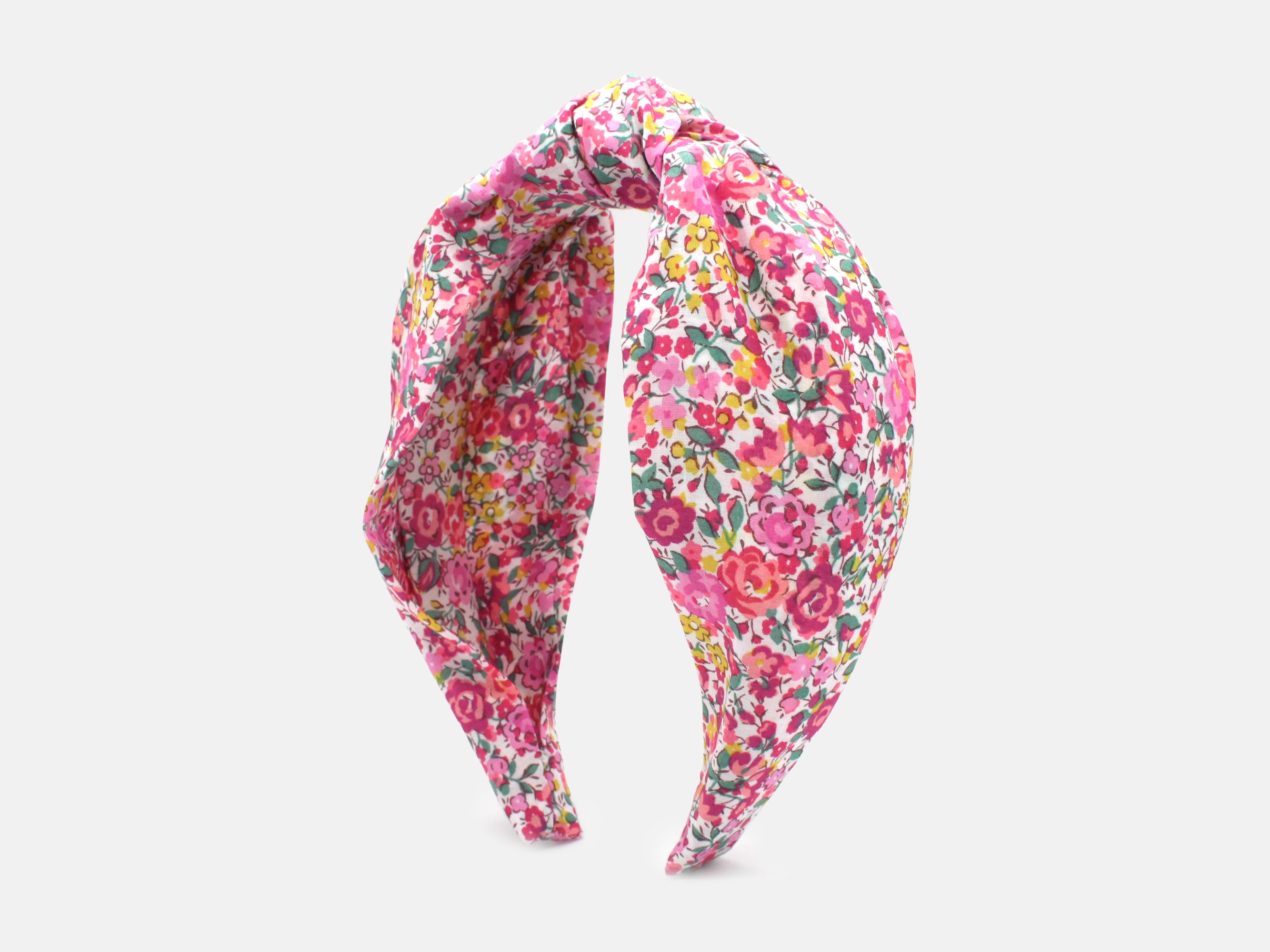 Classic Knot Headband, Liberty Fabrics Emma and Georgina N Pink Print | Holme & Moss