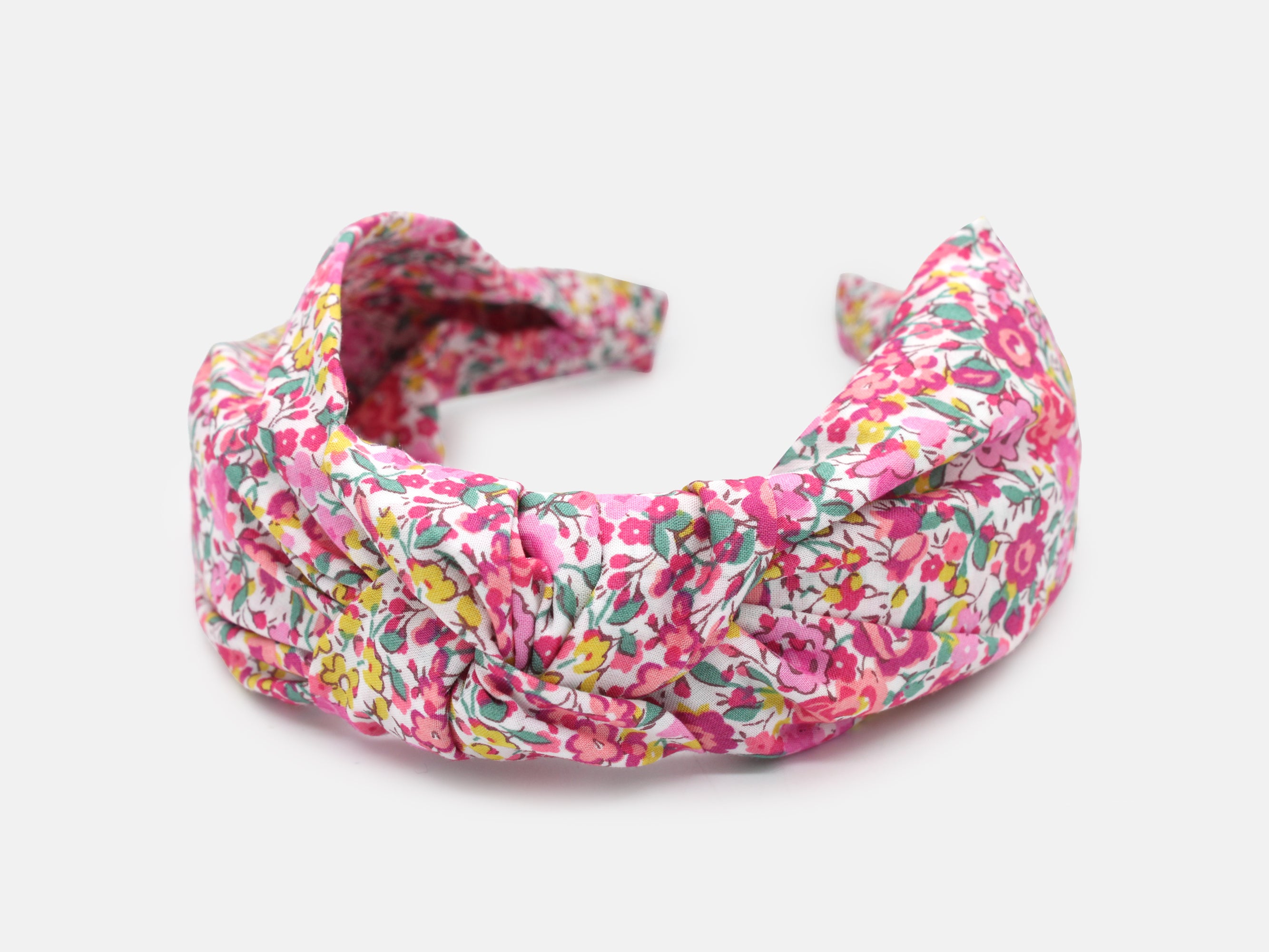 Classic Knot Headband, Liberty Fabrics Emma and Georgina N Pink Print | Holme & Moss
