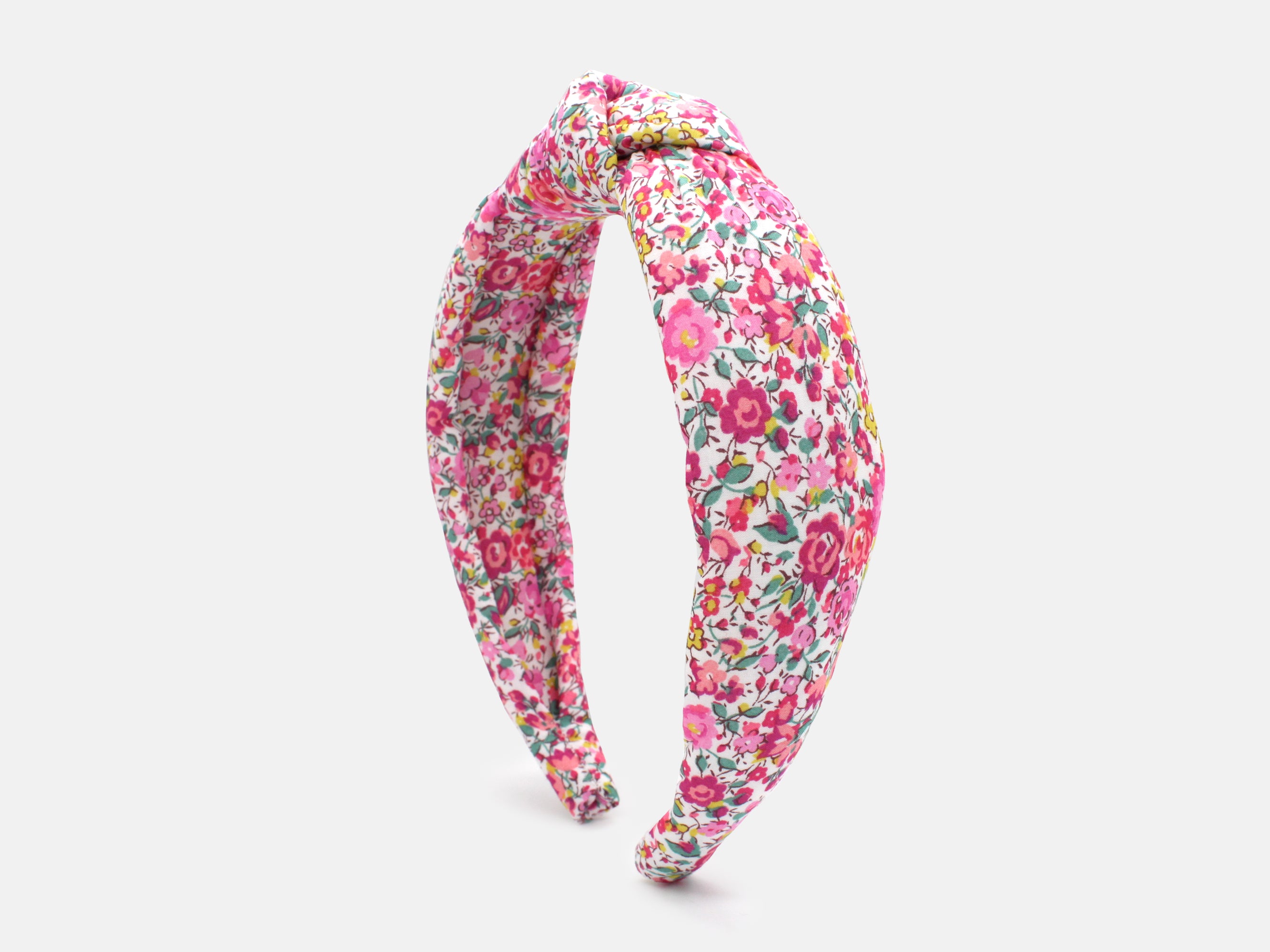 Padded Knot Headband, Liberty Fabrics Emma and Georgina N Pink Print | Holme & Moss