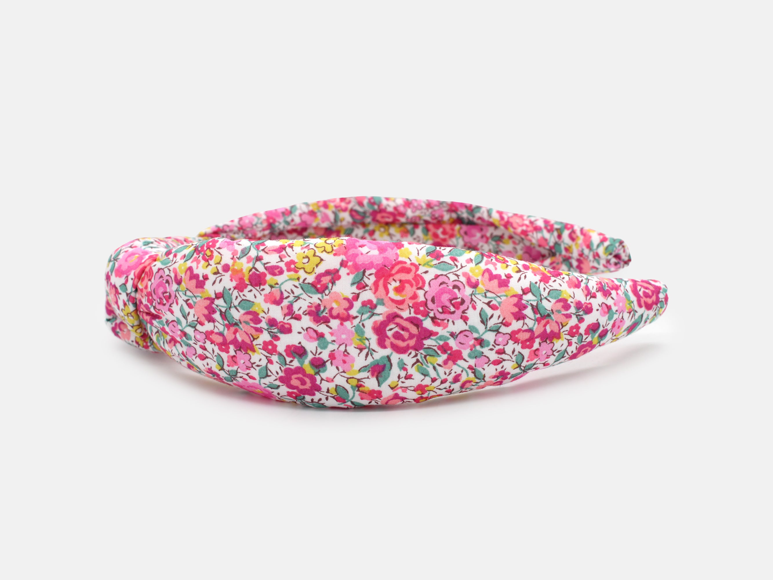 Padded Knot Headband, Liberty Fabrics Emma and Georgina N Pink Print | Holme & Moss