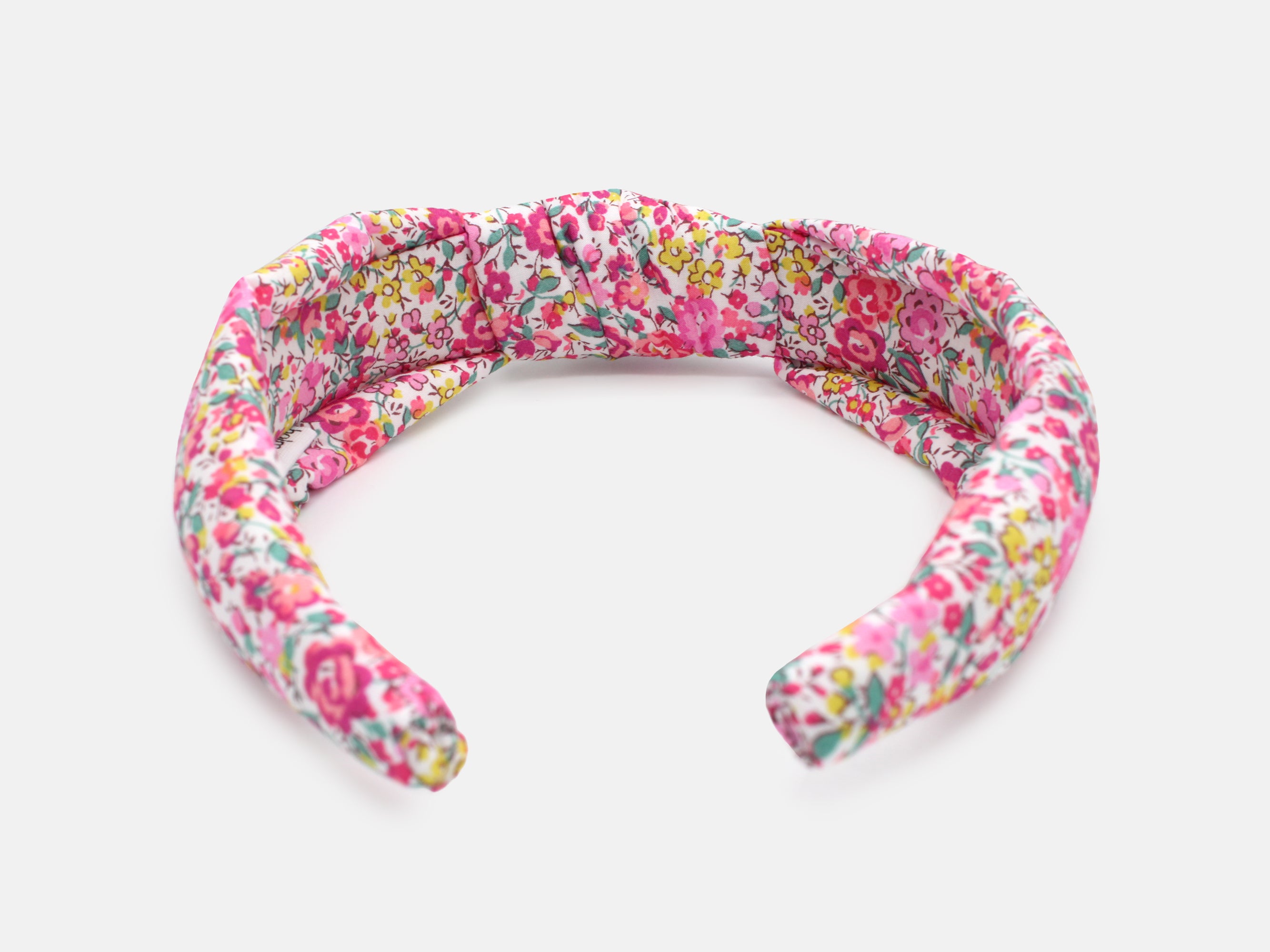 Padded Knot Headband, Liberty Fabrics Emma and Georgina N Pink Print | Holme & Moss
