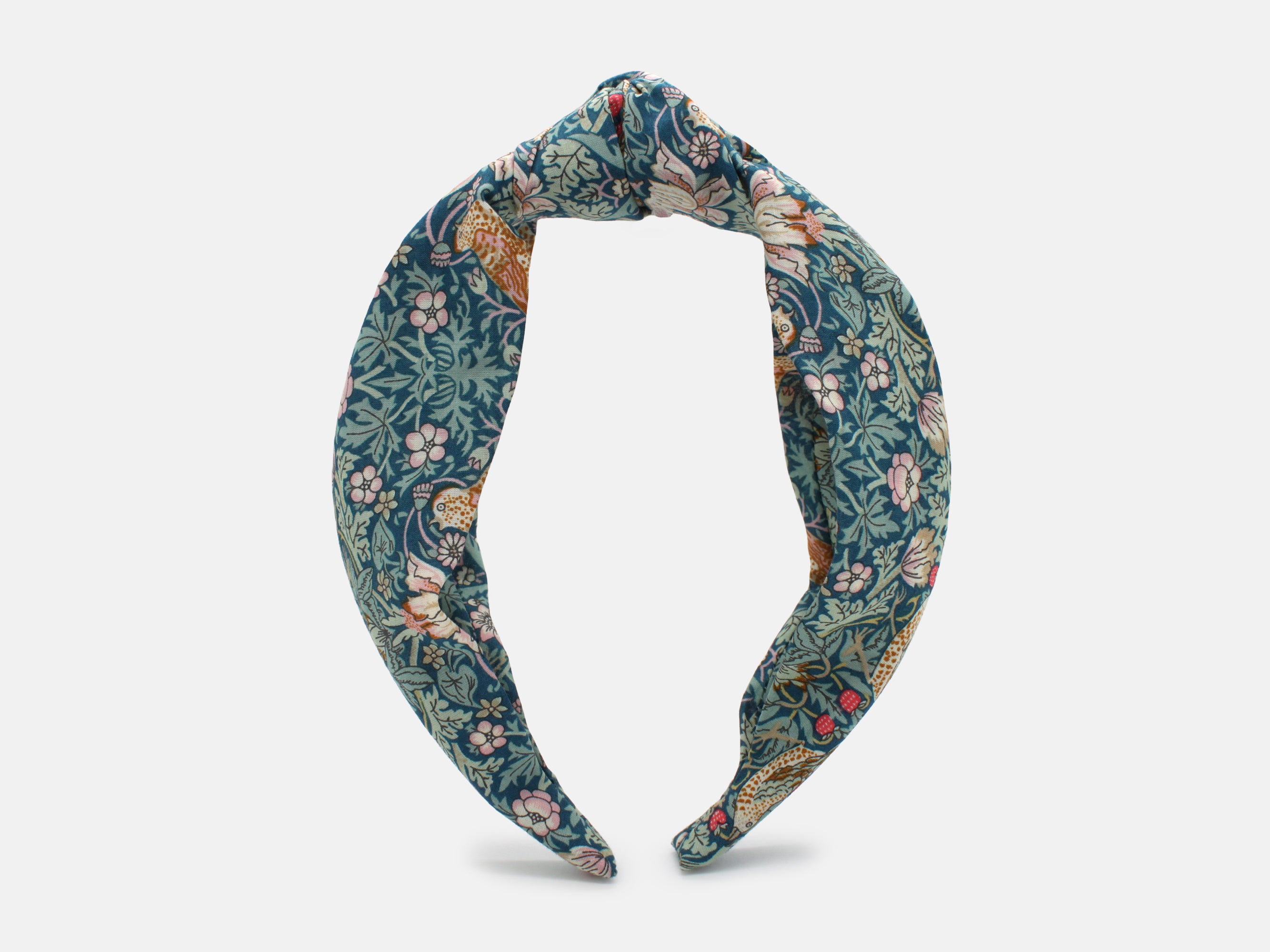 Classic Knot Headband, Liberty London Strawberry Thief P Print | Holme & Moss