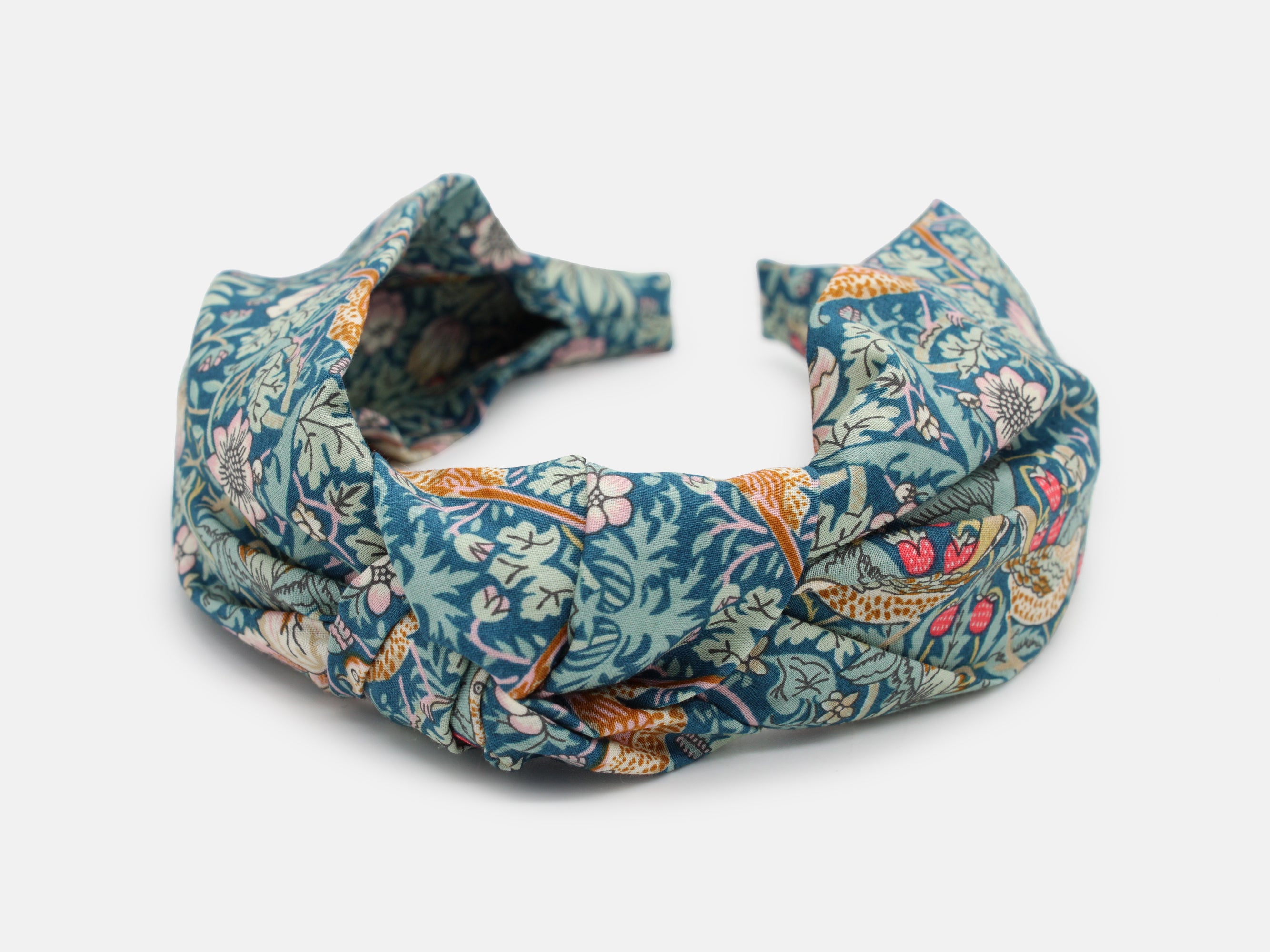 Classic Knot Headband, Liberty London Strawberry Thief P Print | Holme & Moss