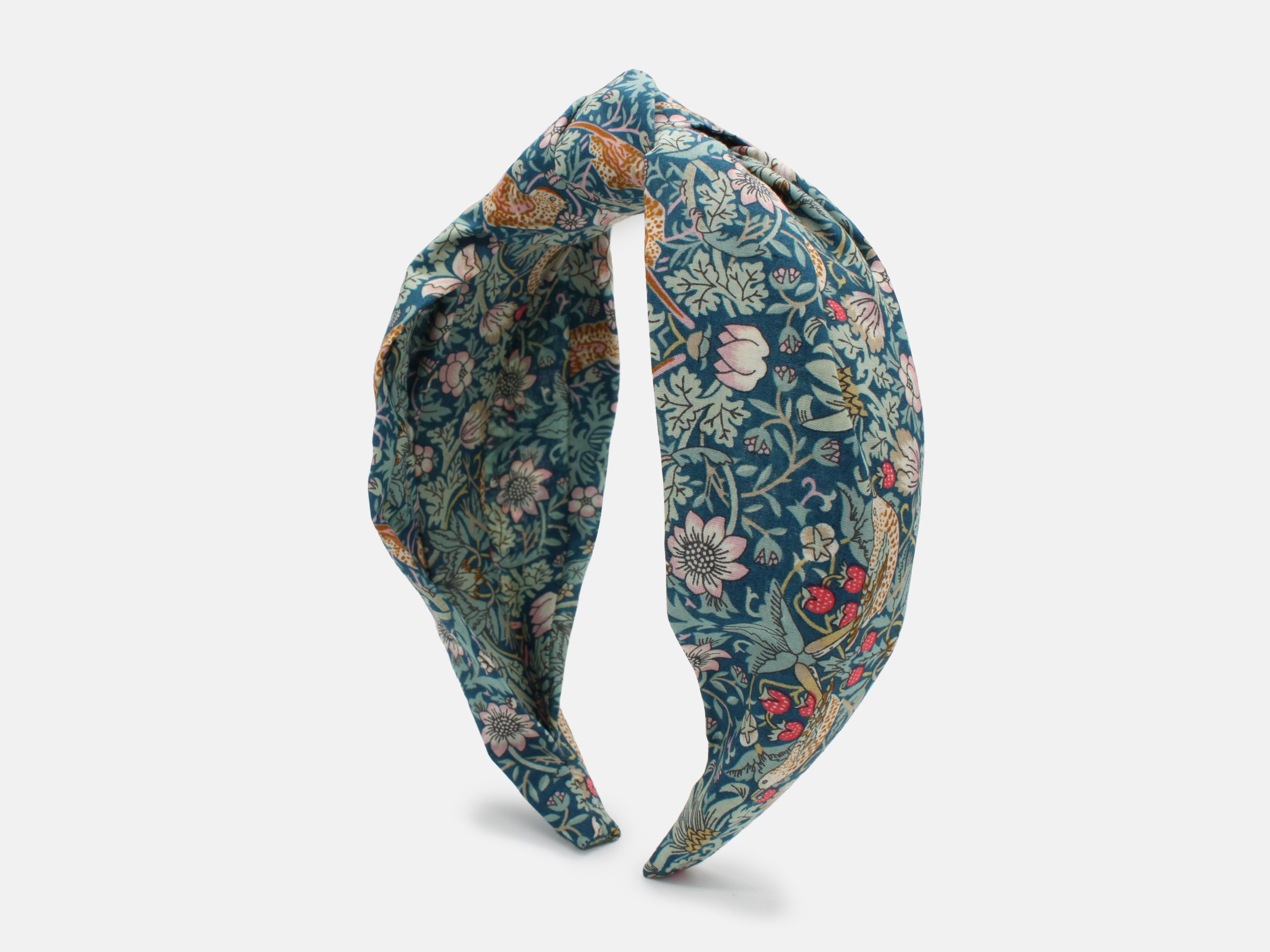 Classic Knot Headband, Liberty London Strawberry Thief P Print | Holme & Moss