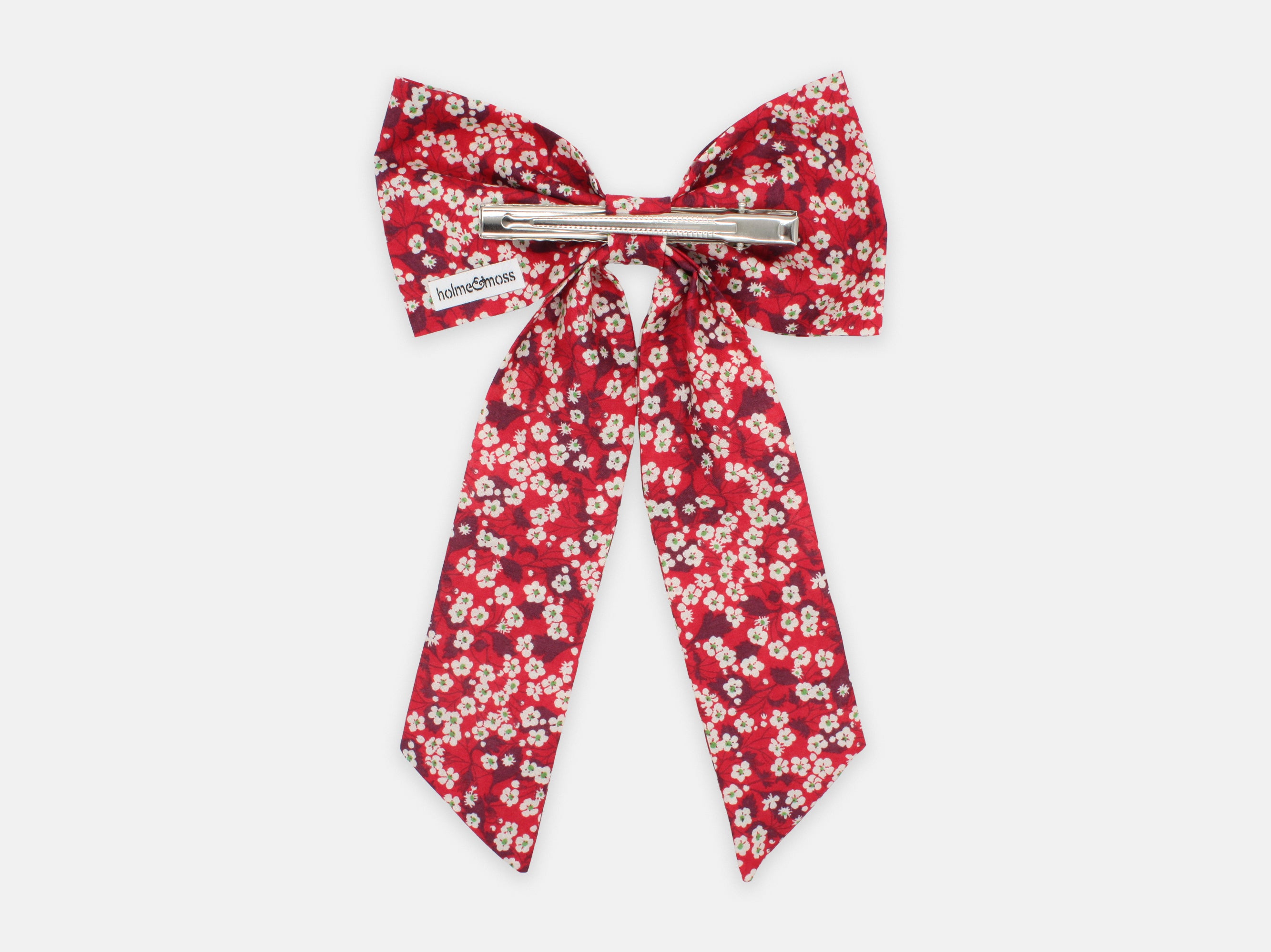 Large Bow Alligator Hair Clip, Liberty London Mitsi Valeria D Print | Holme & Moss