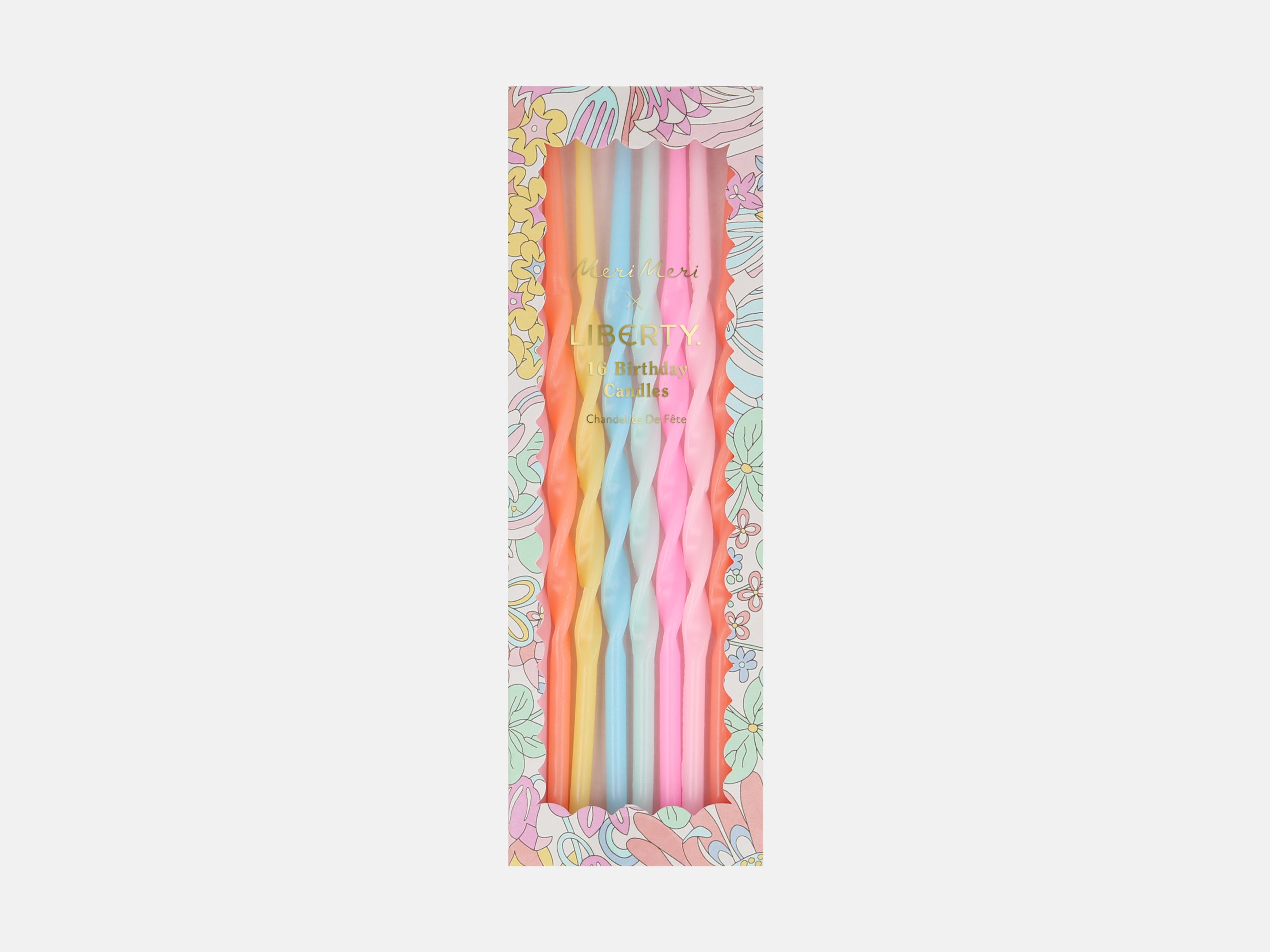 Meri Meri x Liberty Rainbow Garden Party Candles (16) | Holme & Moss