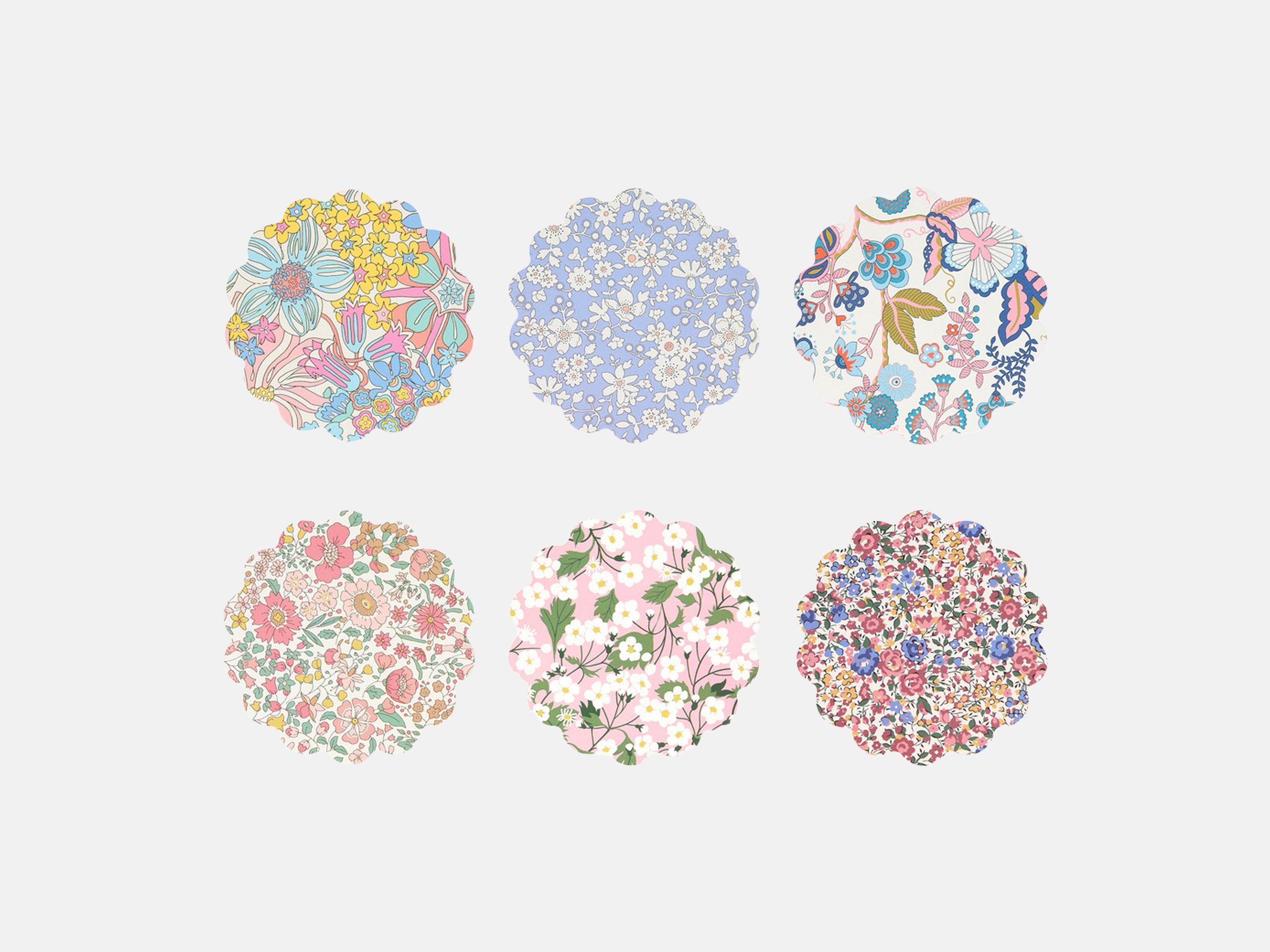 Meri Meri x Liberty Mixed Set Coasters (6) | Holme and Moss
