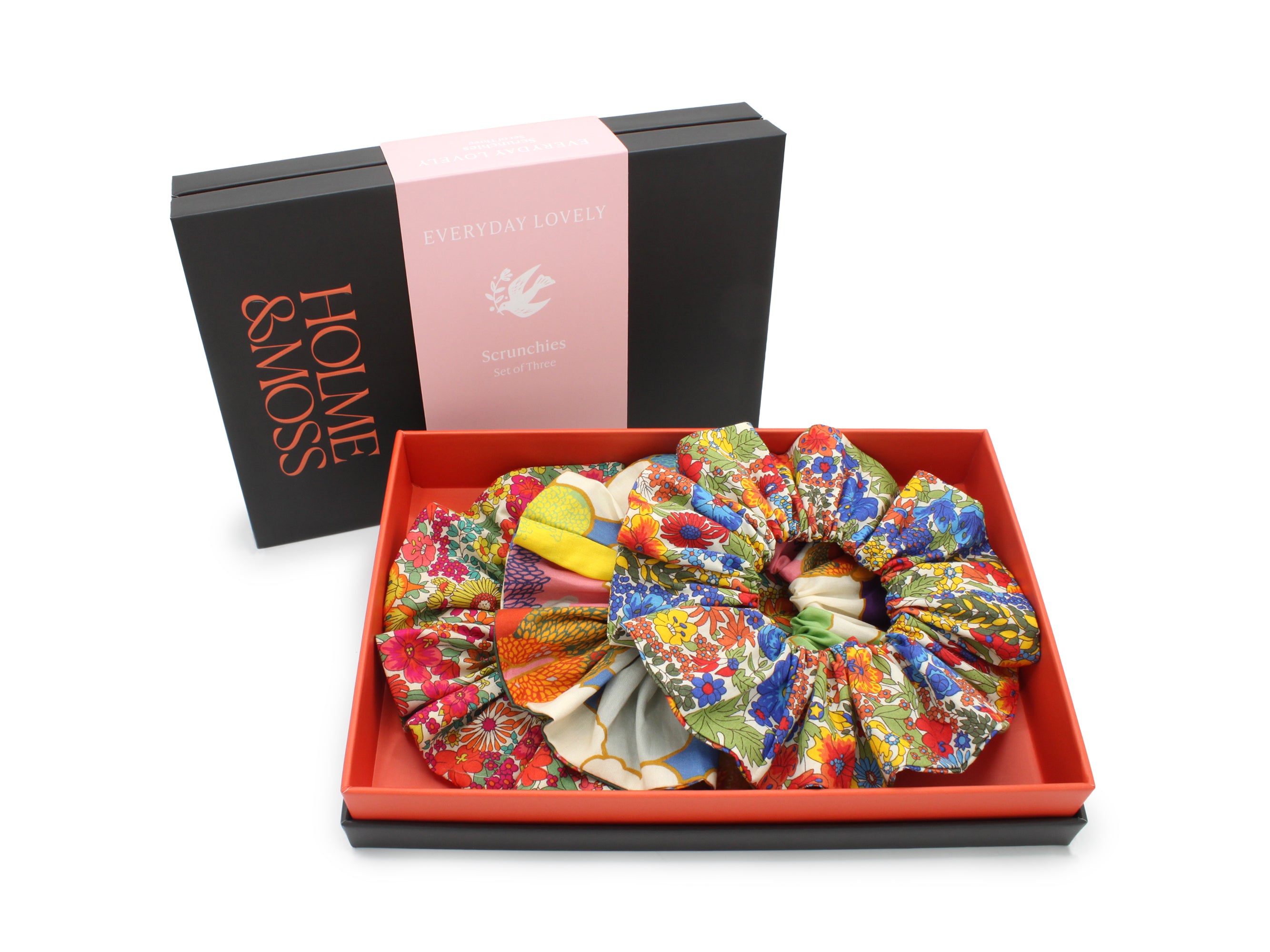 Scrunchie Gift Box - Set of Three, Liberty Fabrics Summer Brights Collection | Holme & Moss