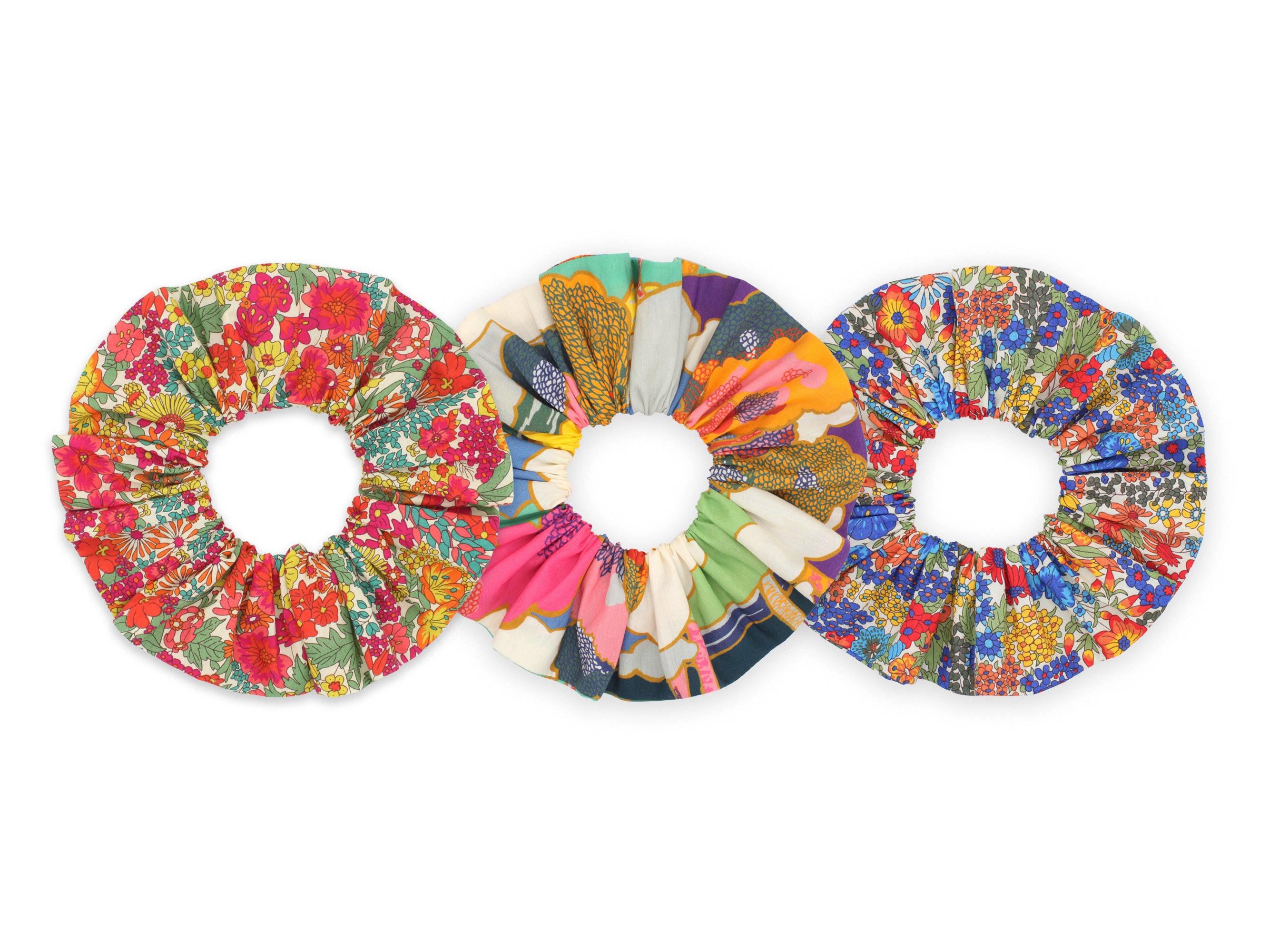 Scrunchie Gift Box - Set of Three, Liberty Fabrics Summer Brights Collection | Holme & Moss
