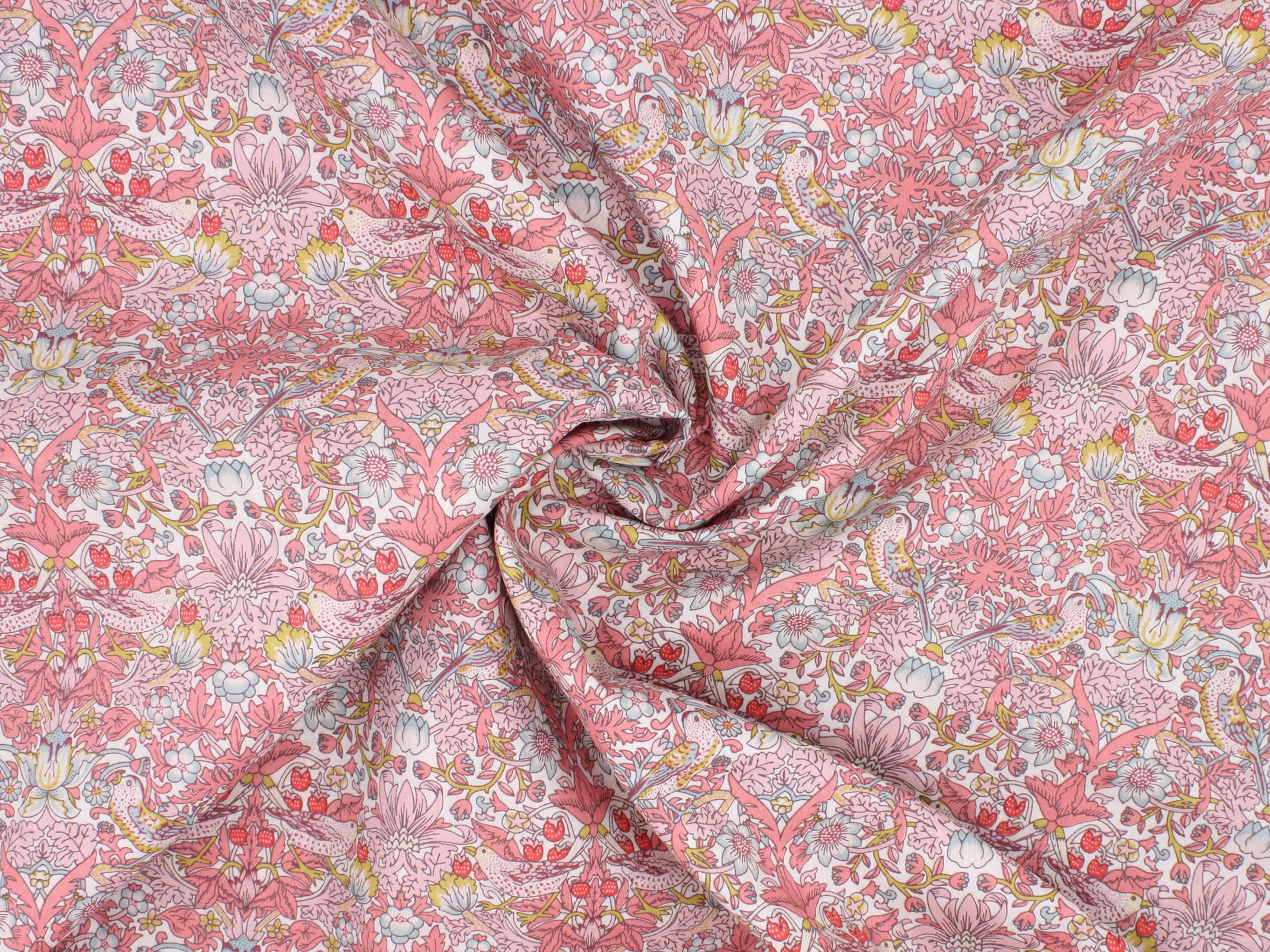 Liberty Fabrics Strawberry Thief Spring C Pink Print | Holme & Moss
