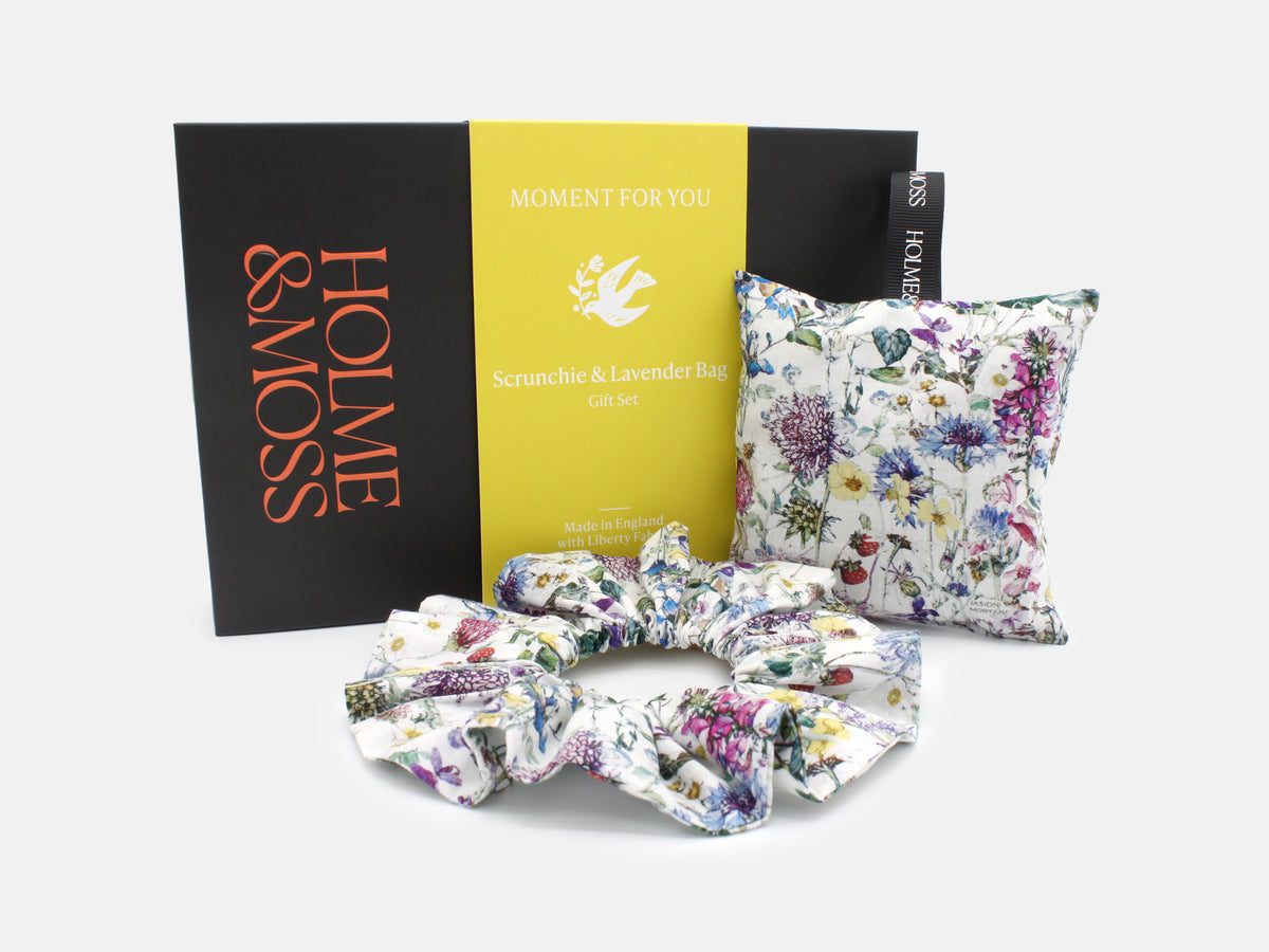 Scrunchie and Lavender Bag Gift Set – Liberty Wild Flowers A Print | Holme & Moss
